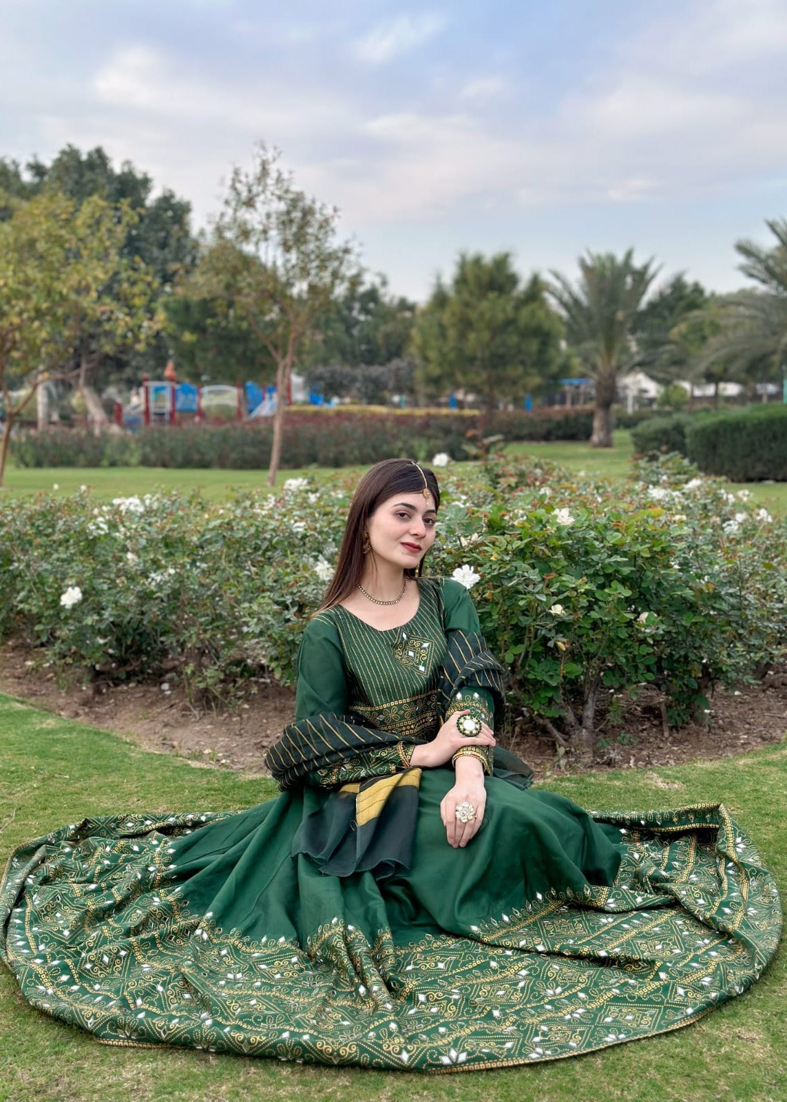 1 Virsapret green gul e rana maxi Women 3pcs