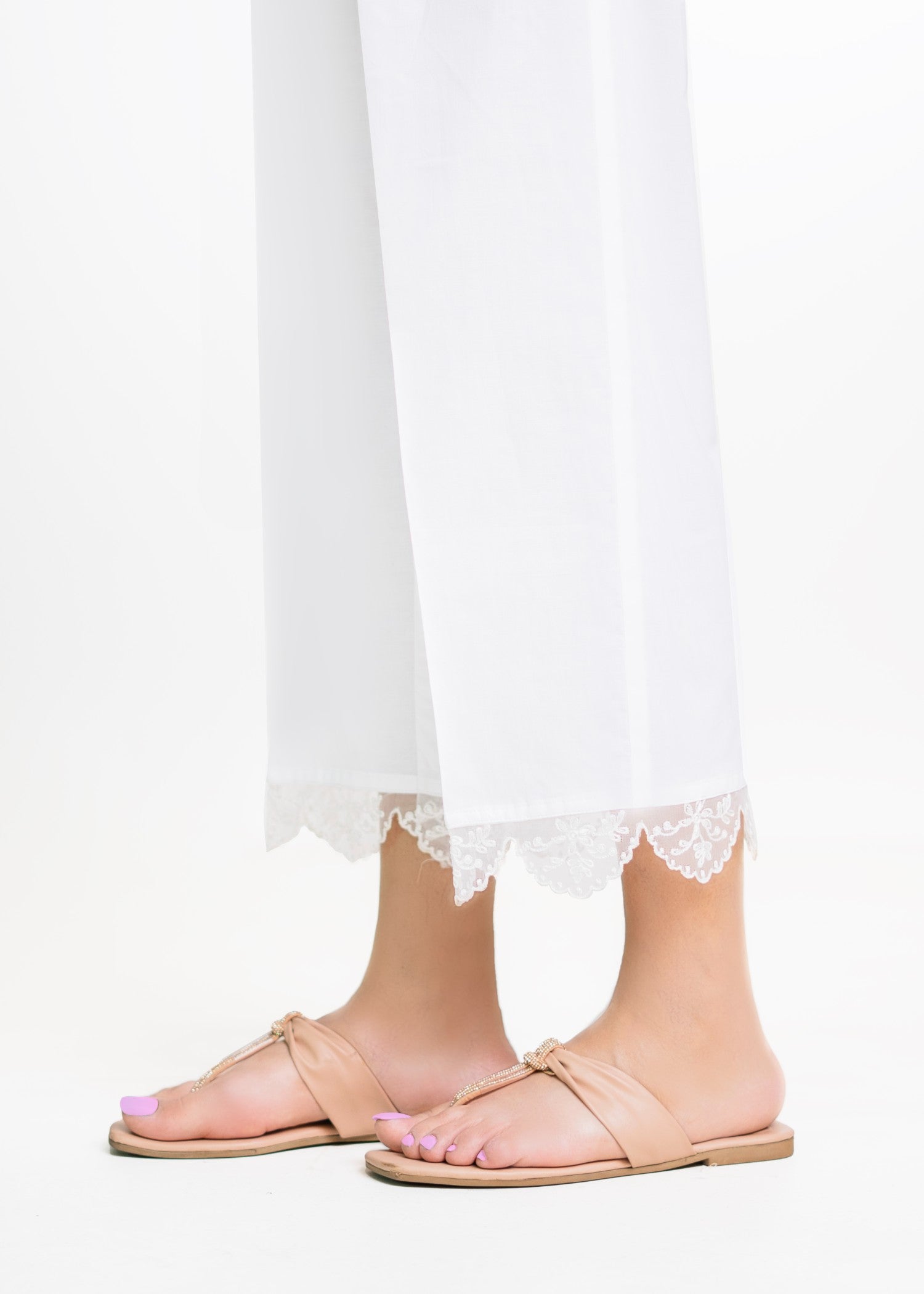 Yards Chopped Pants 1 White Women 1pcs