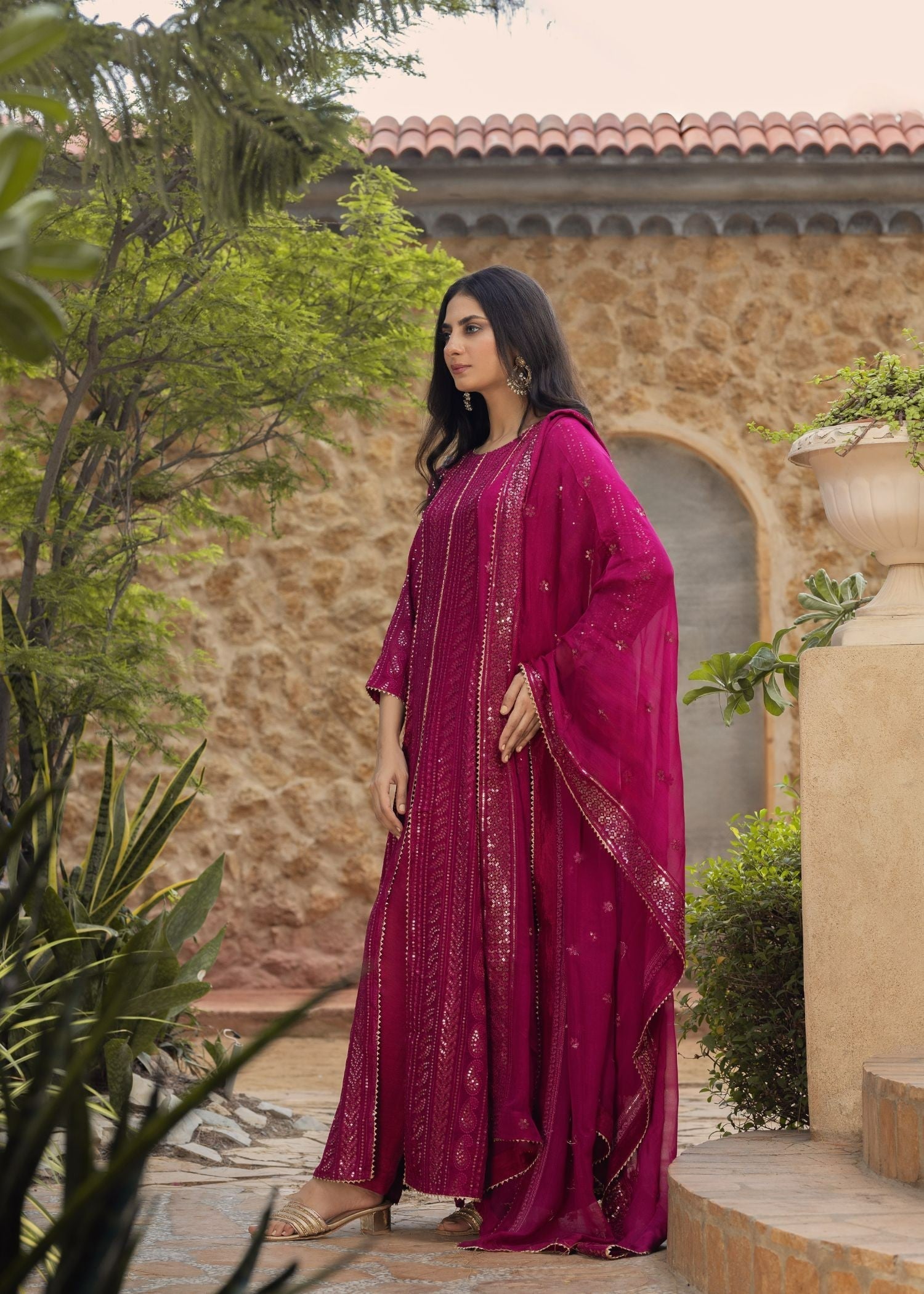 Ayesha Closet Dilkush Magenta Women 3pcs