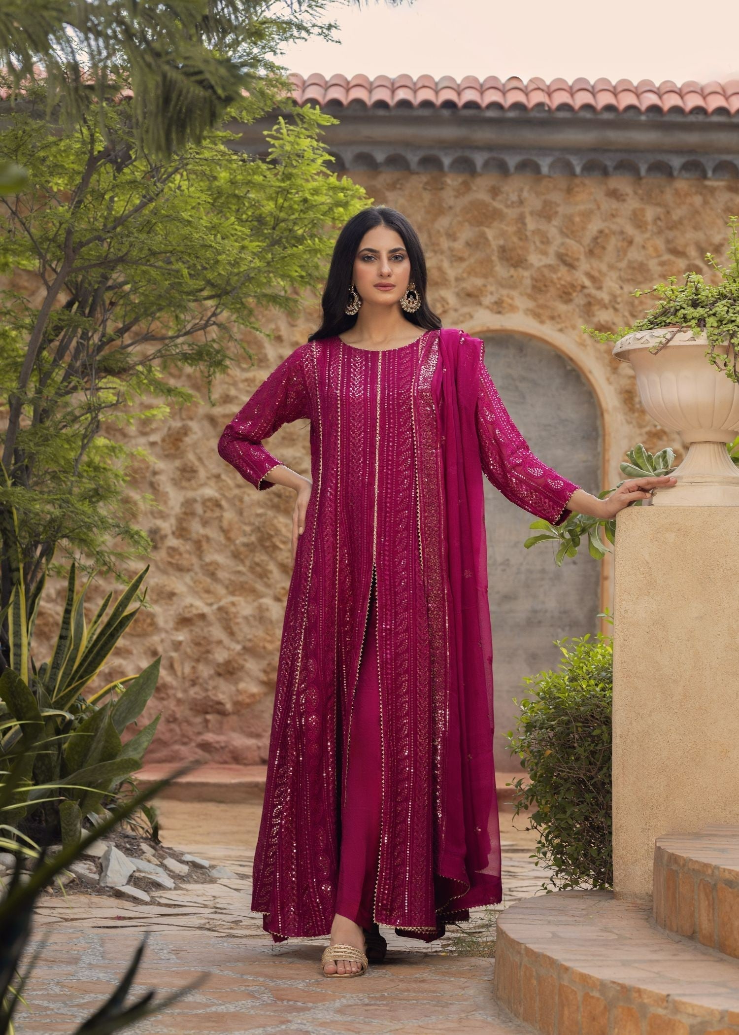 Ayesha Closet Dilkush Magenta Women 3pcs