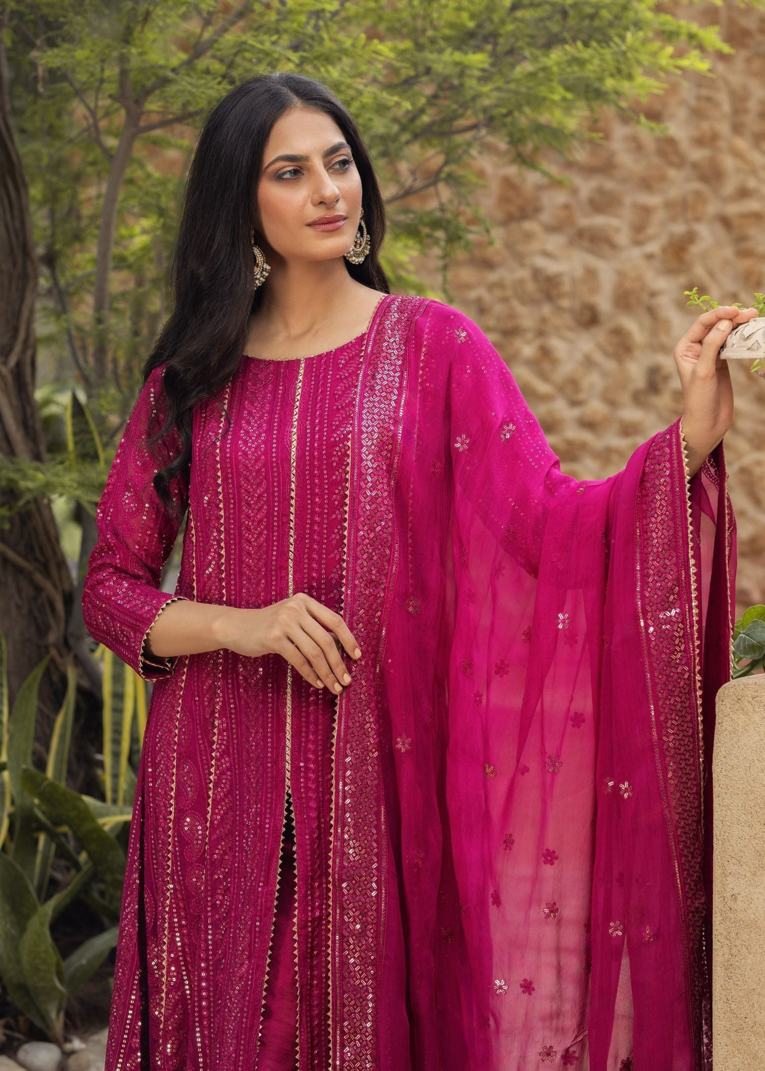 Ayesha Closet Dilkush Magenta Women 3pcs