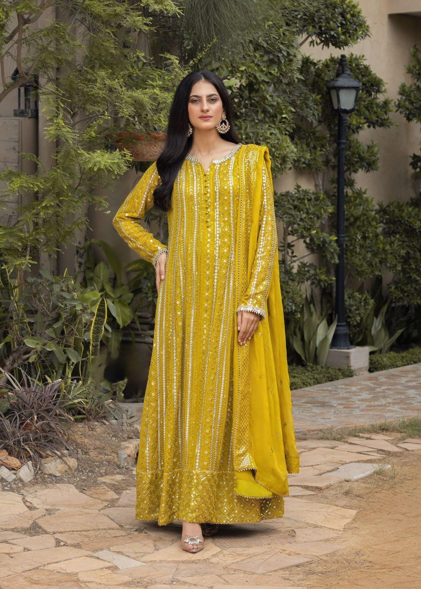 Ayesha Closet Rang o Roop Lemon Yellow Women 3pcs