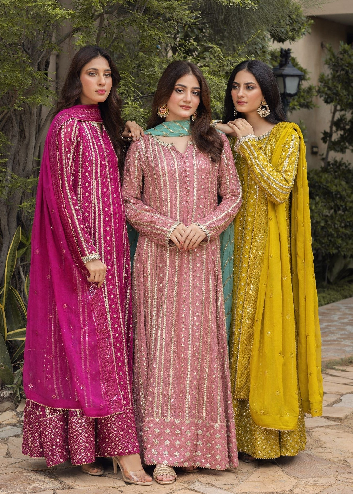 Ayesha Closet Rang o Roop Lemon Yellow Women 3pcs