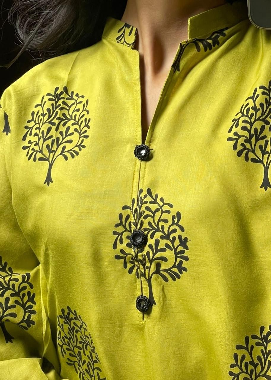 Chaudhary Arts Tree Printed (apple green) Women 2pcs