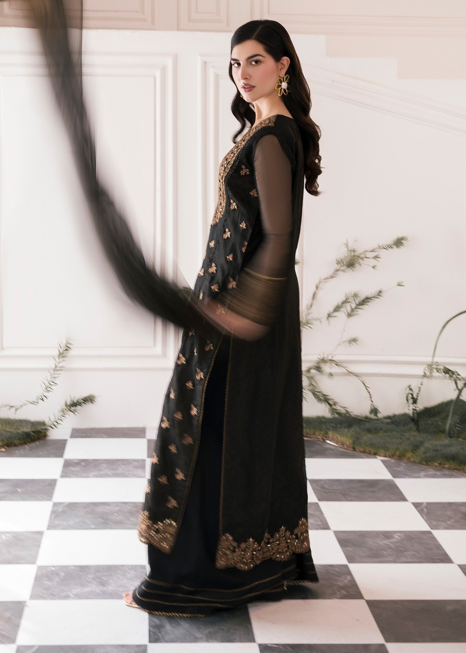 Rang-e-Haya Hana (Black) Women 4pcs