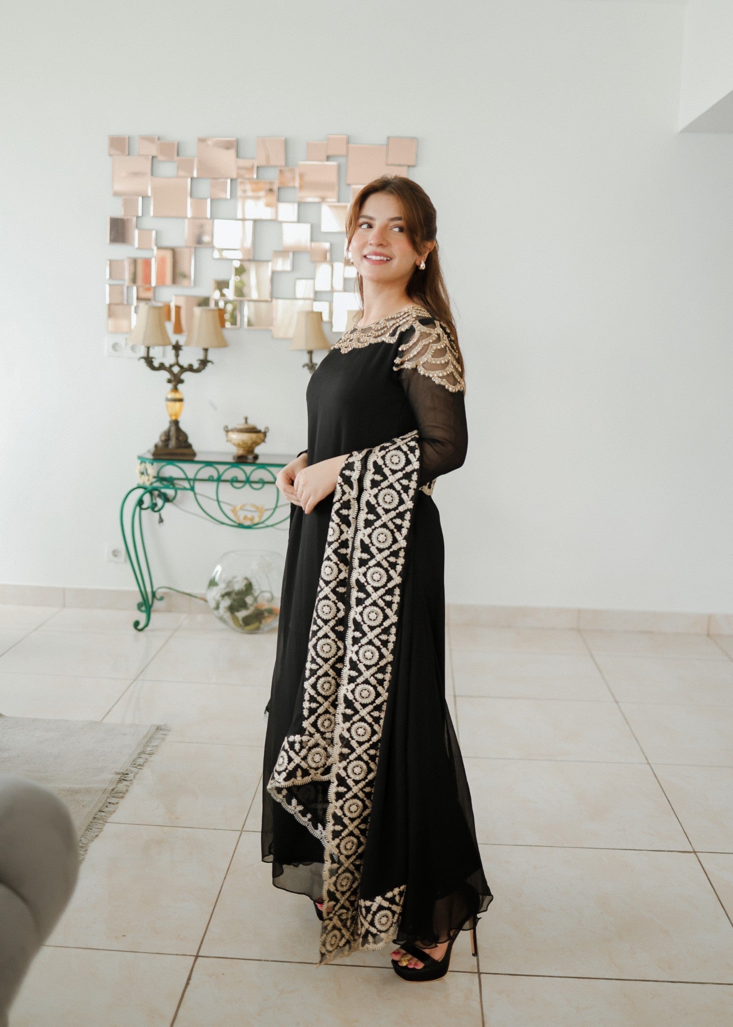 Alyssa ALL001 BLACK MAXI Women 3pcs