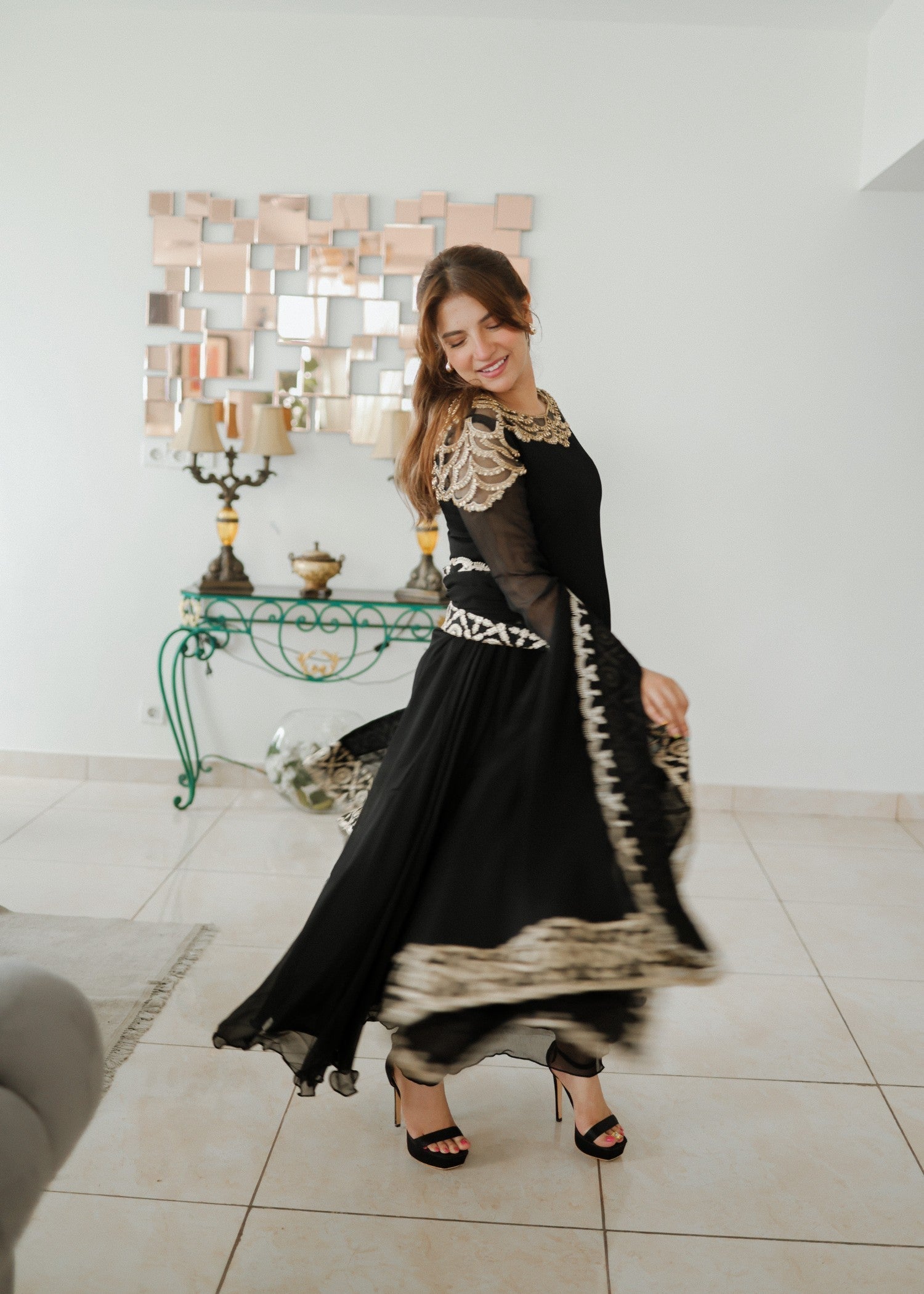 Alyssa ALL001 BLACK MAXI Women 3pcs