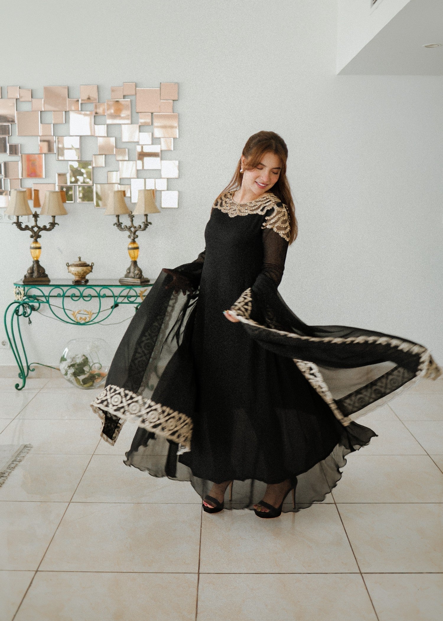 Alyssa ALL001 BLACK MAXI Women 3pcs