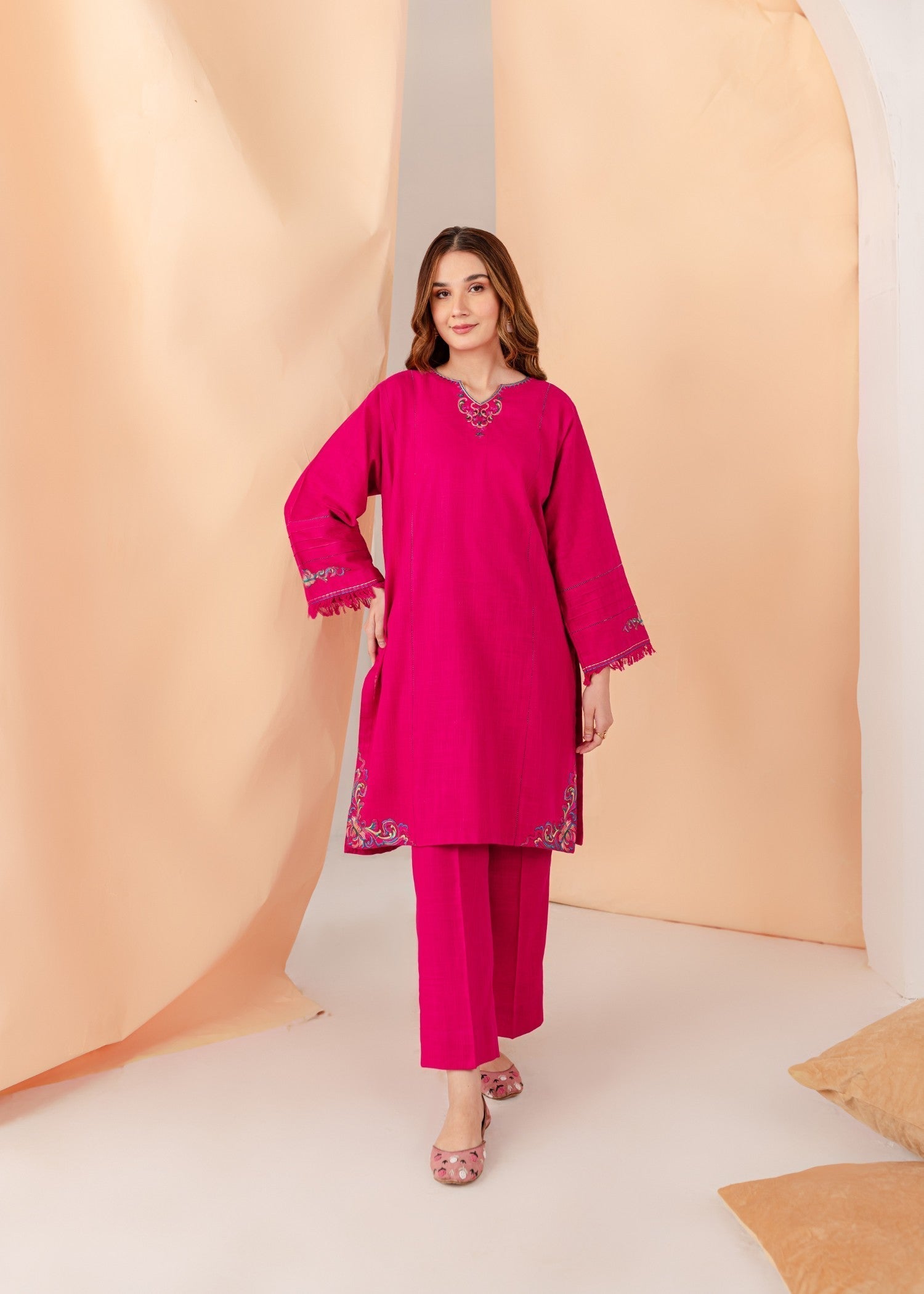 Mayal Embroidered ZC KD PK Women 2pcs