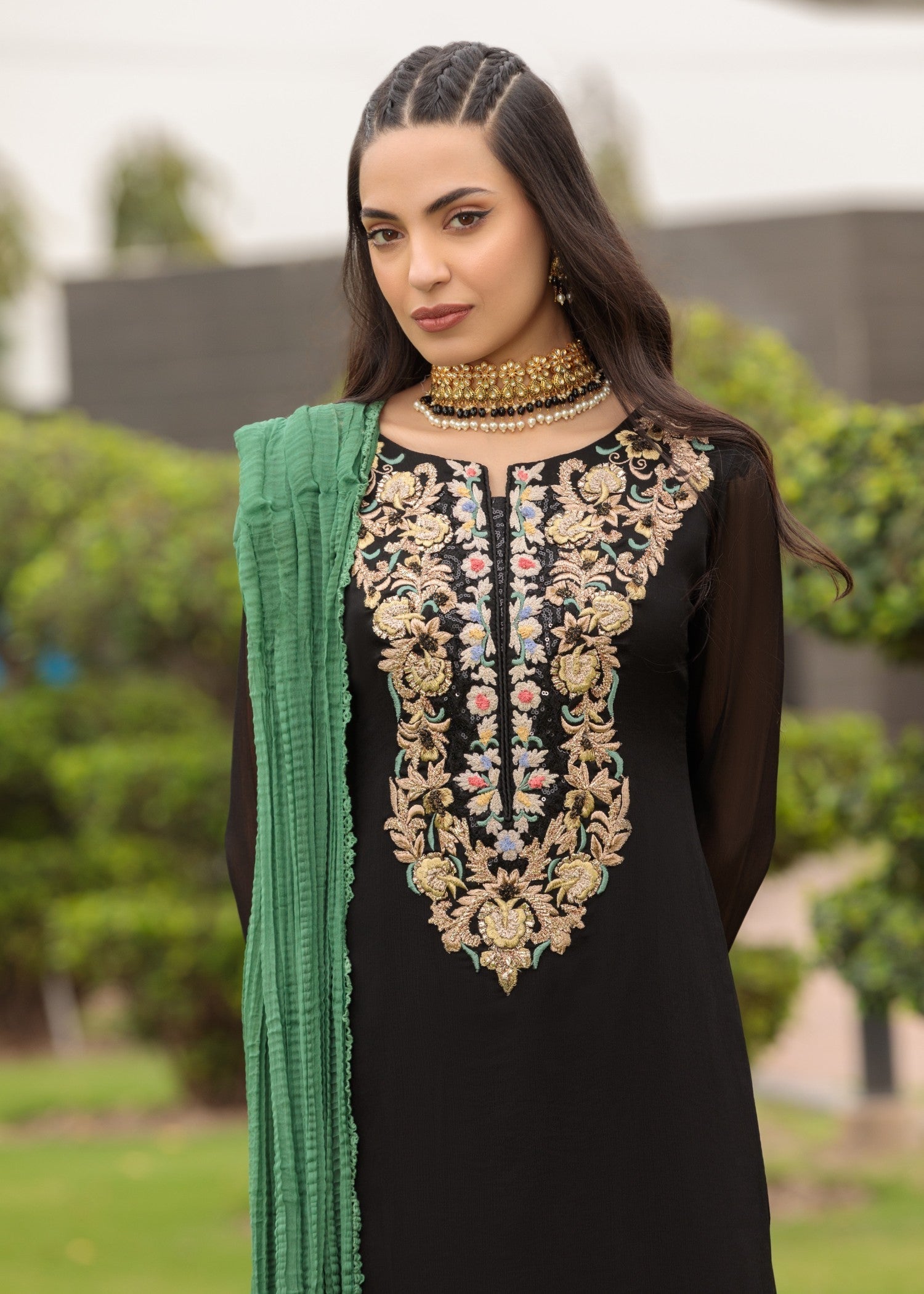 Khuda Baksh Creations M 107 Black Women 4pcs