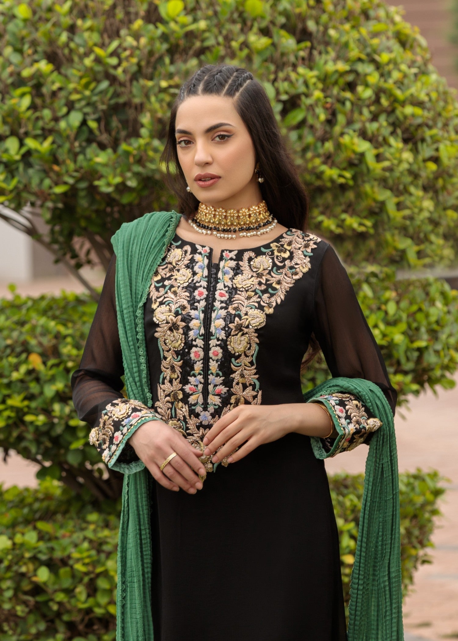 Khuda Baksh Creations M 107 Black Women 4pcs