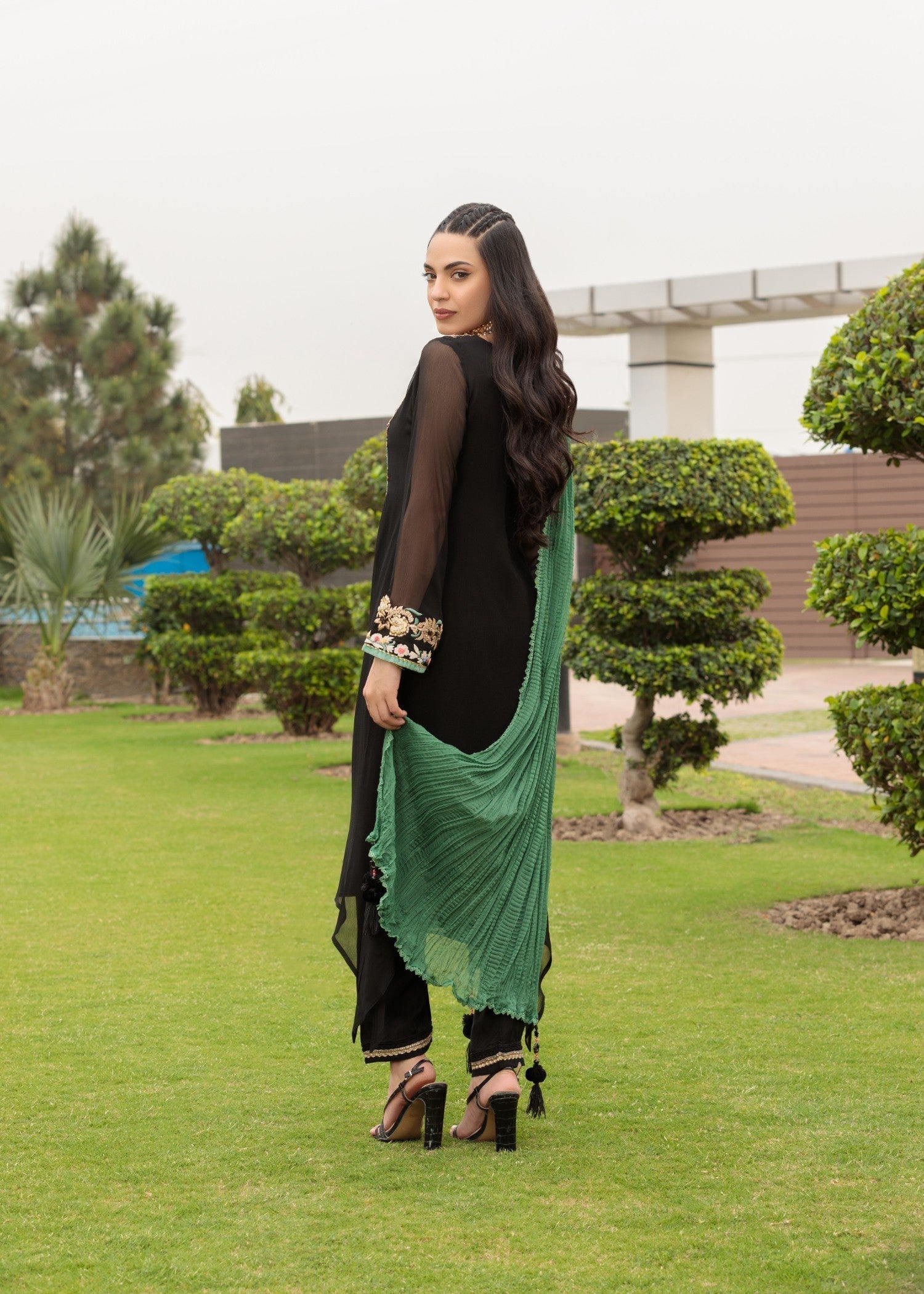 Khuda Baksh Creations M 107 Black Women 4pcs