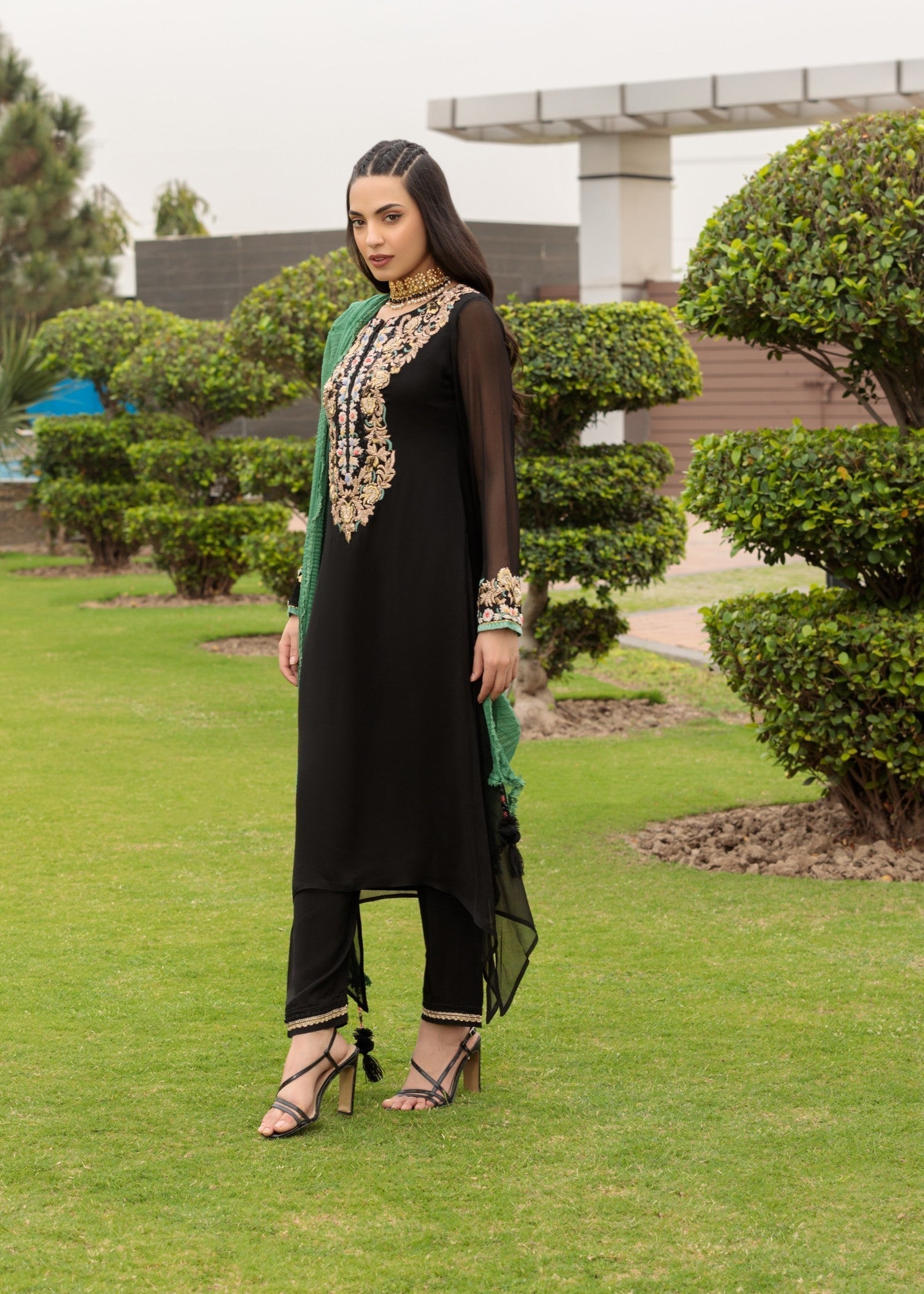 Khuda Baksh Creations M 107 Black Women 4pcs