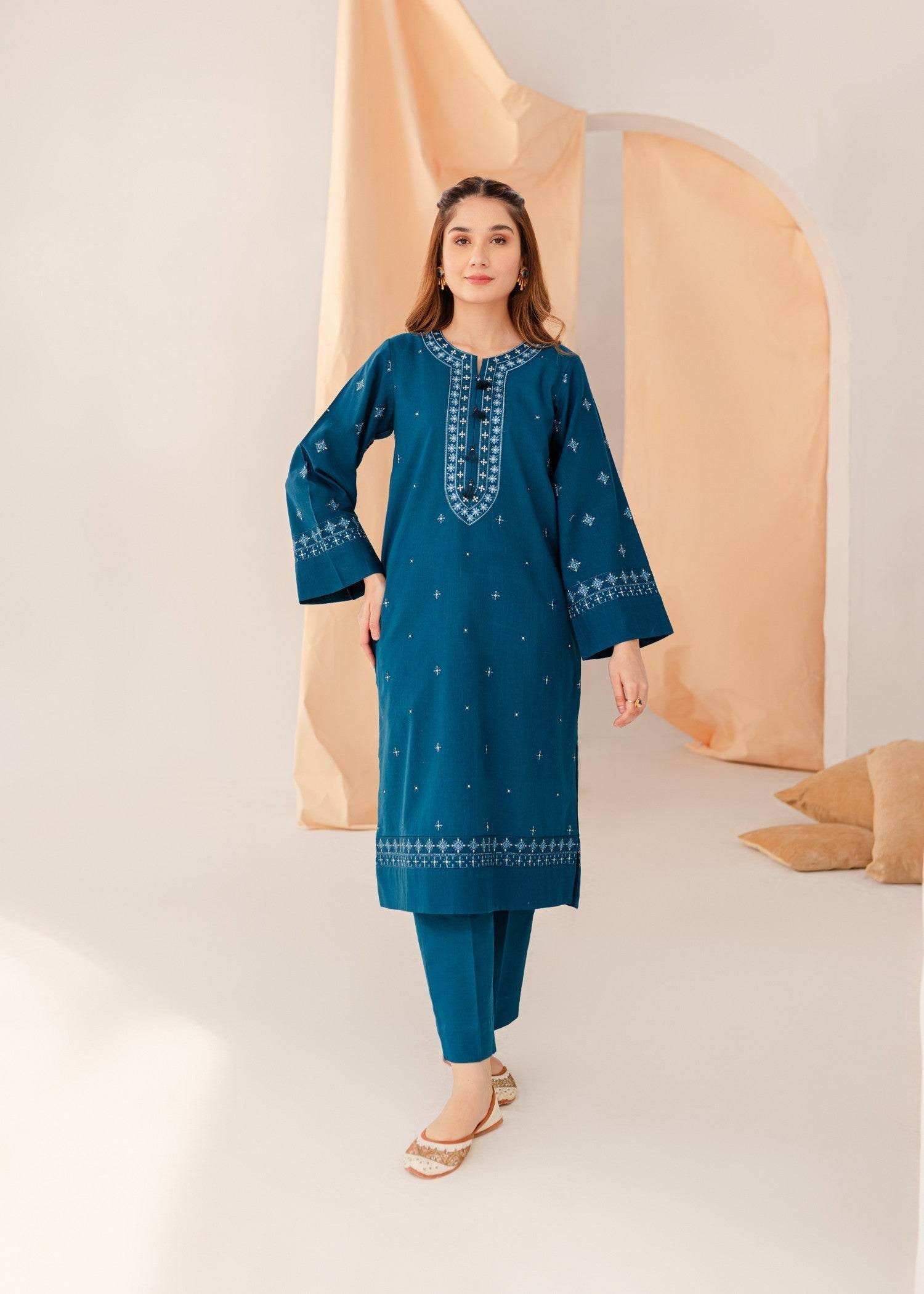 Mayal Embroidered ZC KD BL Women 2pcs