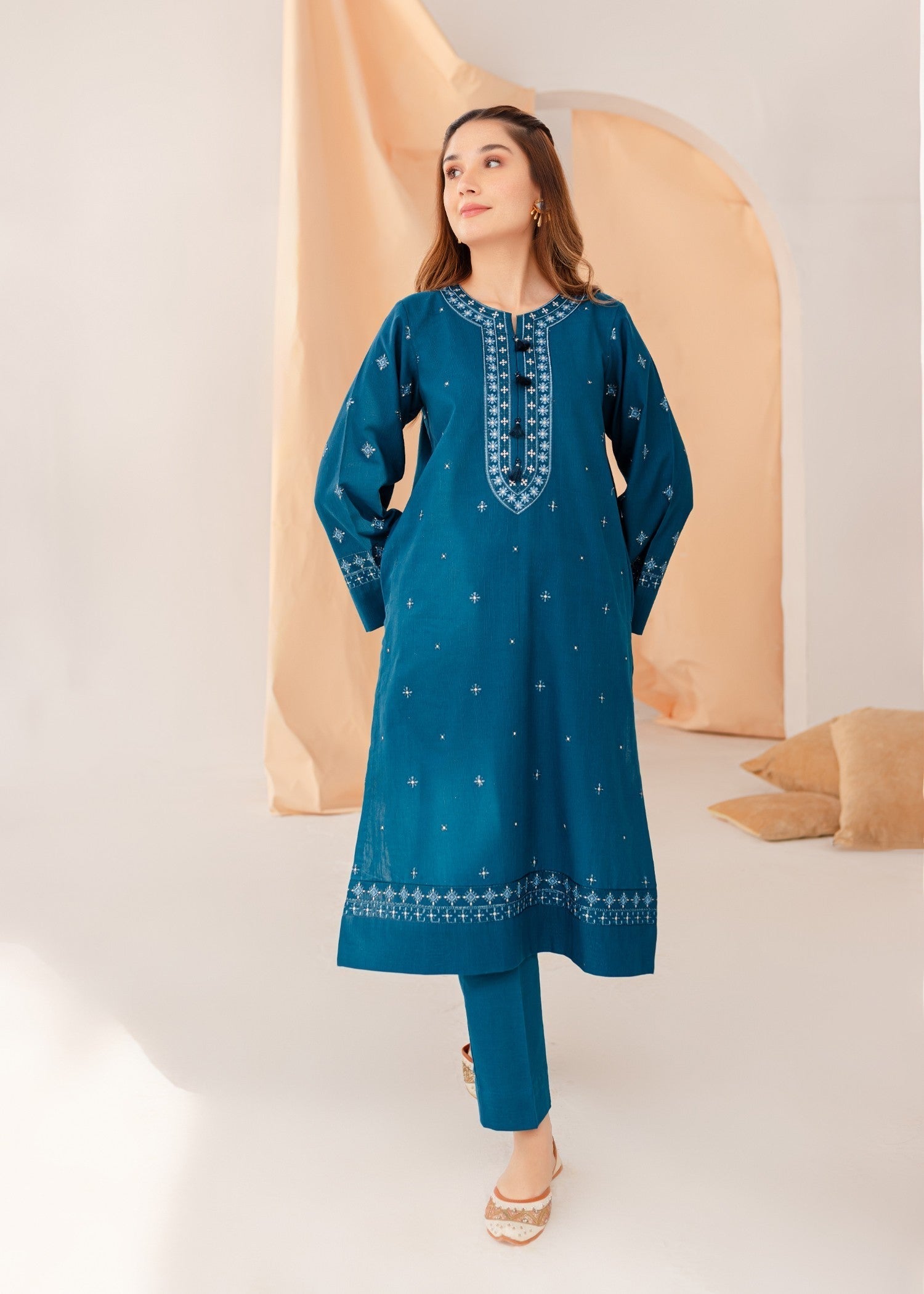 Mayal Embroidered ZC KD BL Women 2pcs
