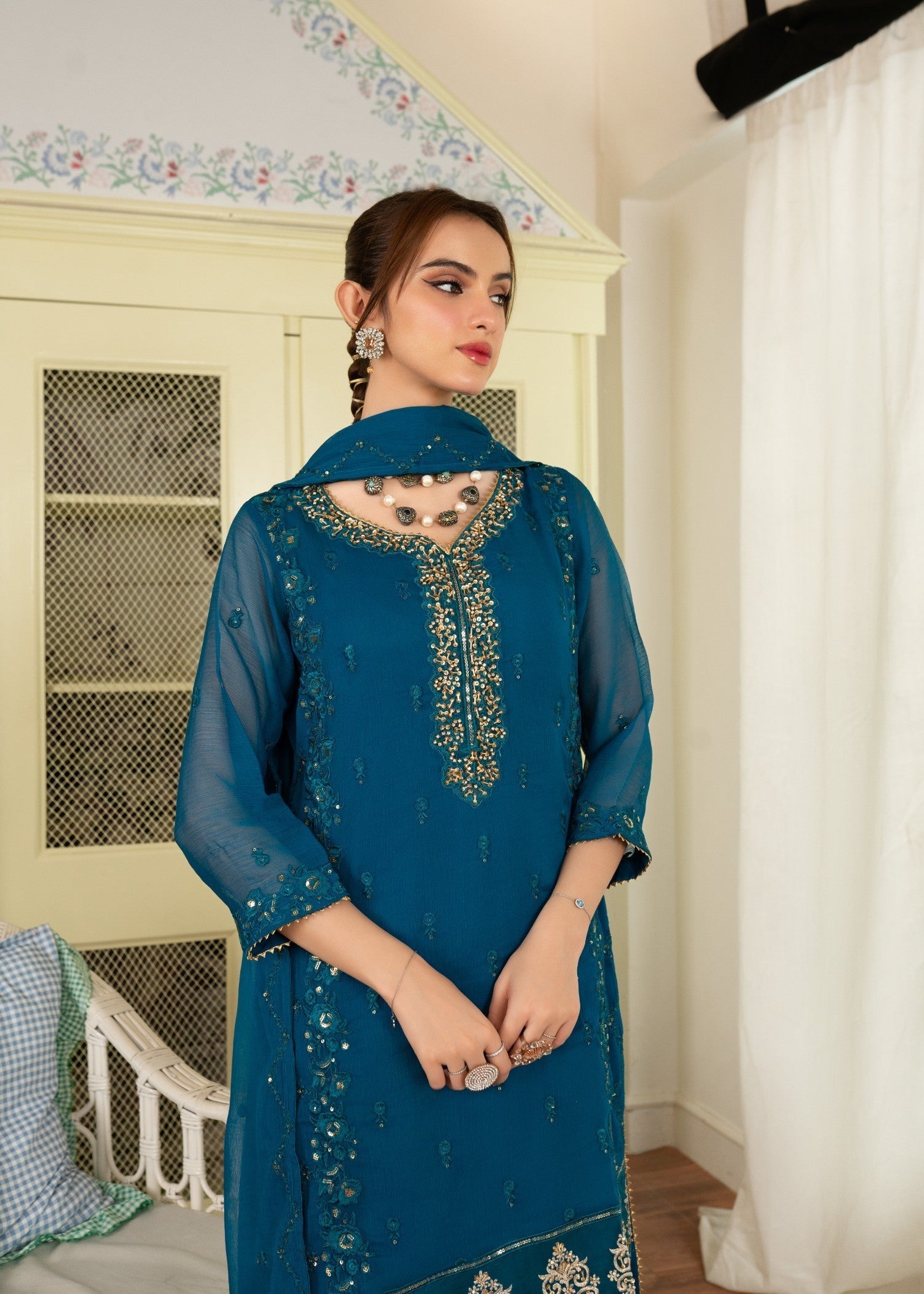 Al-Harir Apparel Anmol Peacock Women 3pcs