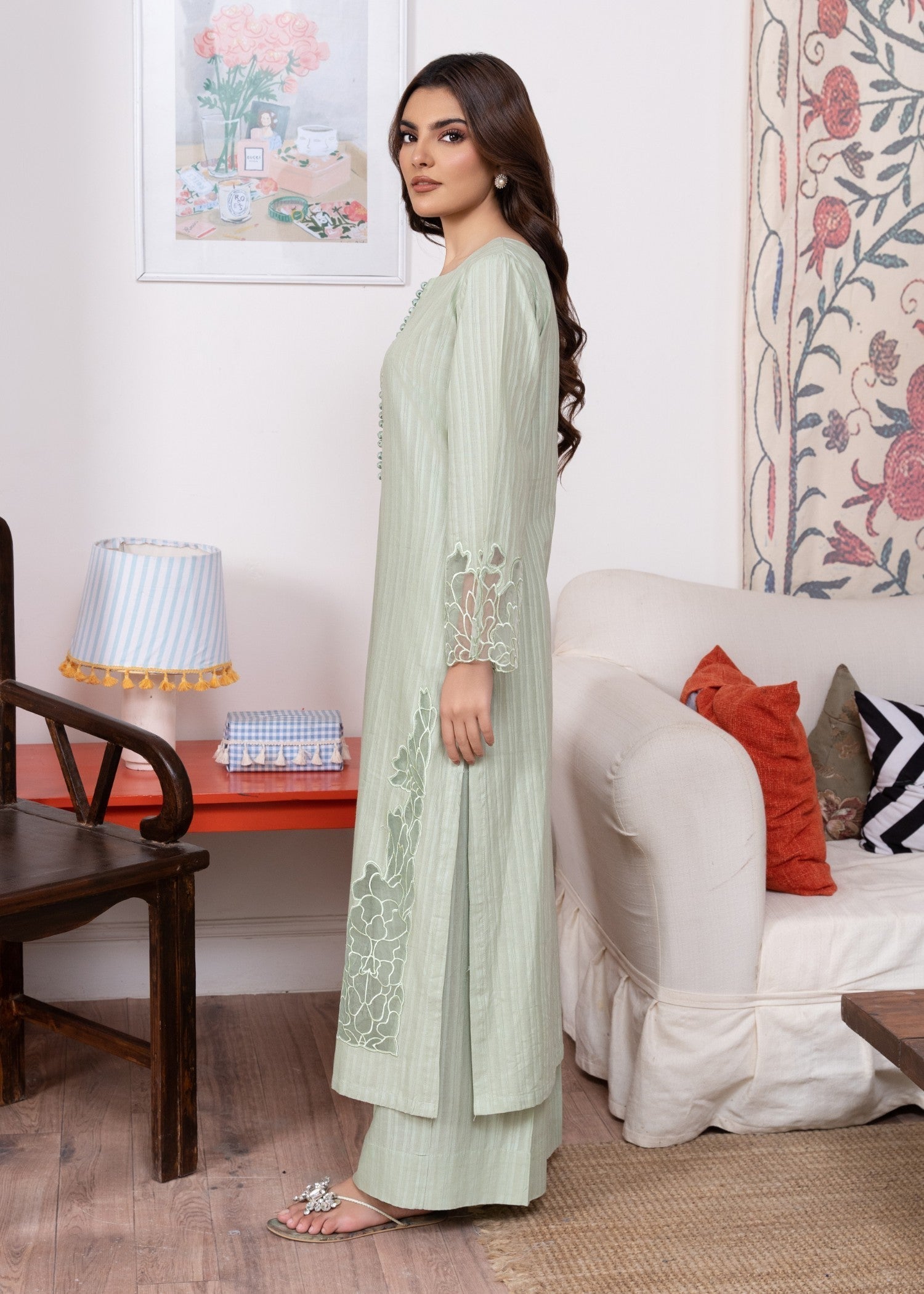 Sahibas By Mirza Calico Pista Women 2pcs