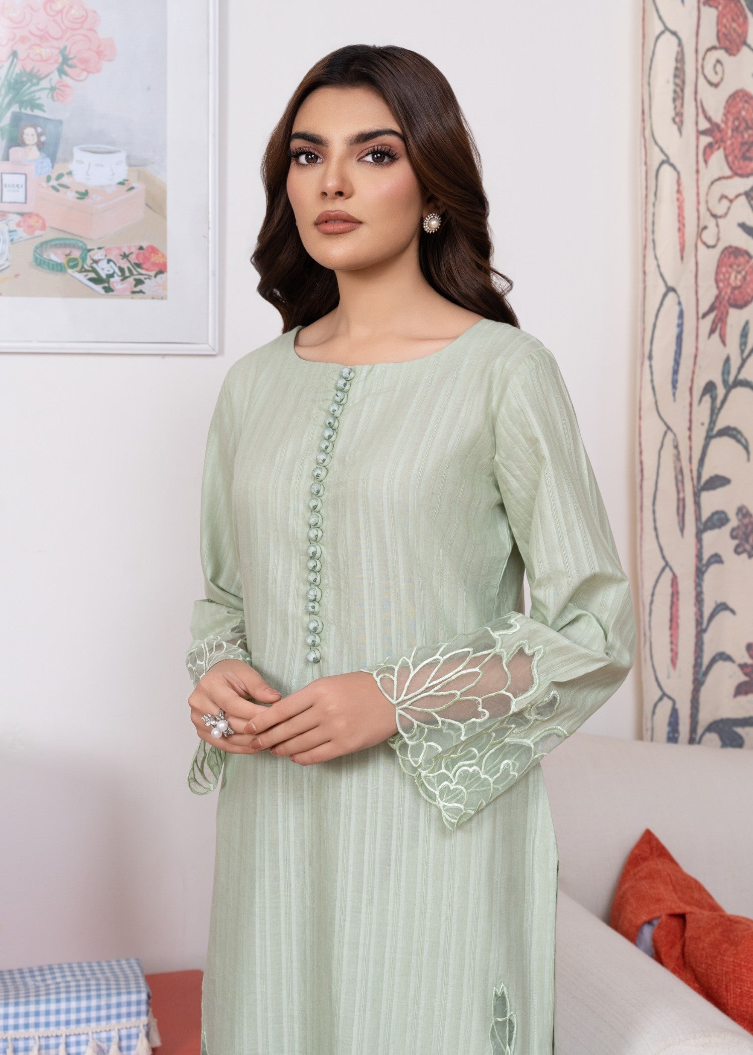 Sahibas By Mirza Calico Pista Women 2pcs