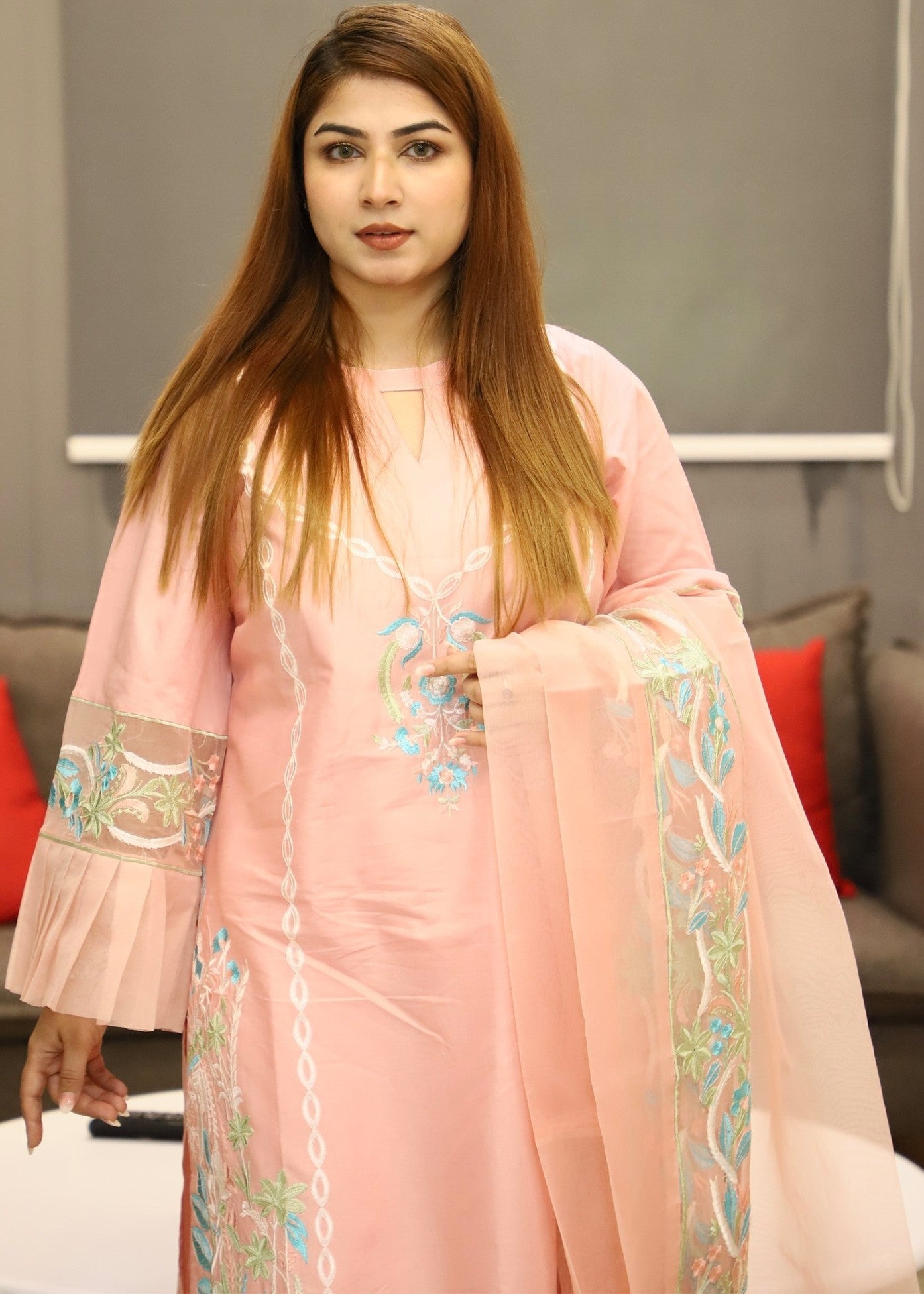 Zarsah Pink Cotton Women 3pcs