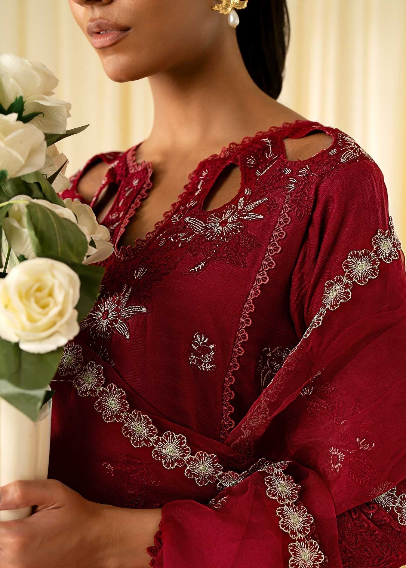 Musaif Leila Stitched Kurta Set () Women 3pcs