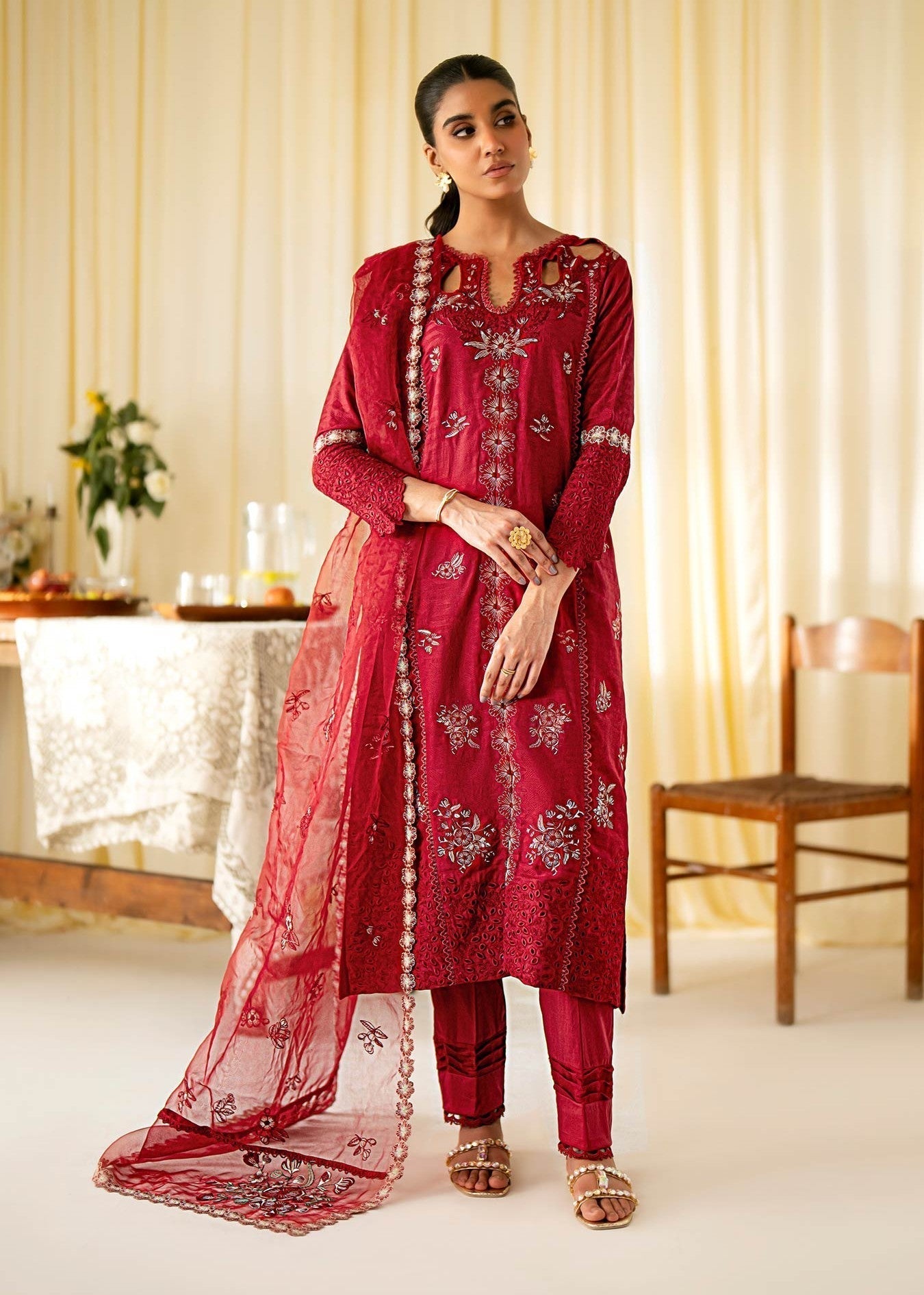 Musaif Leila Stitched Kurta Set () Women 3pcs