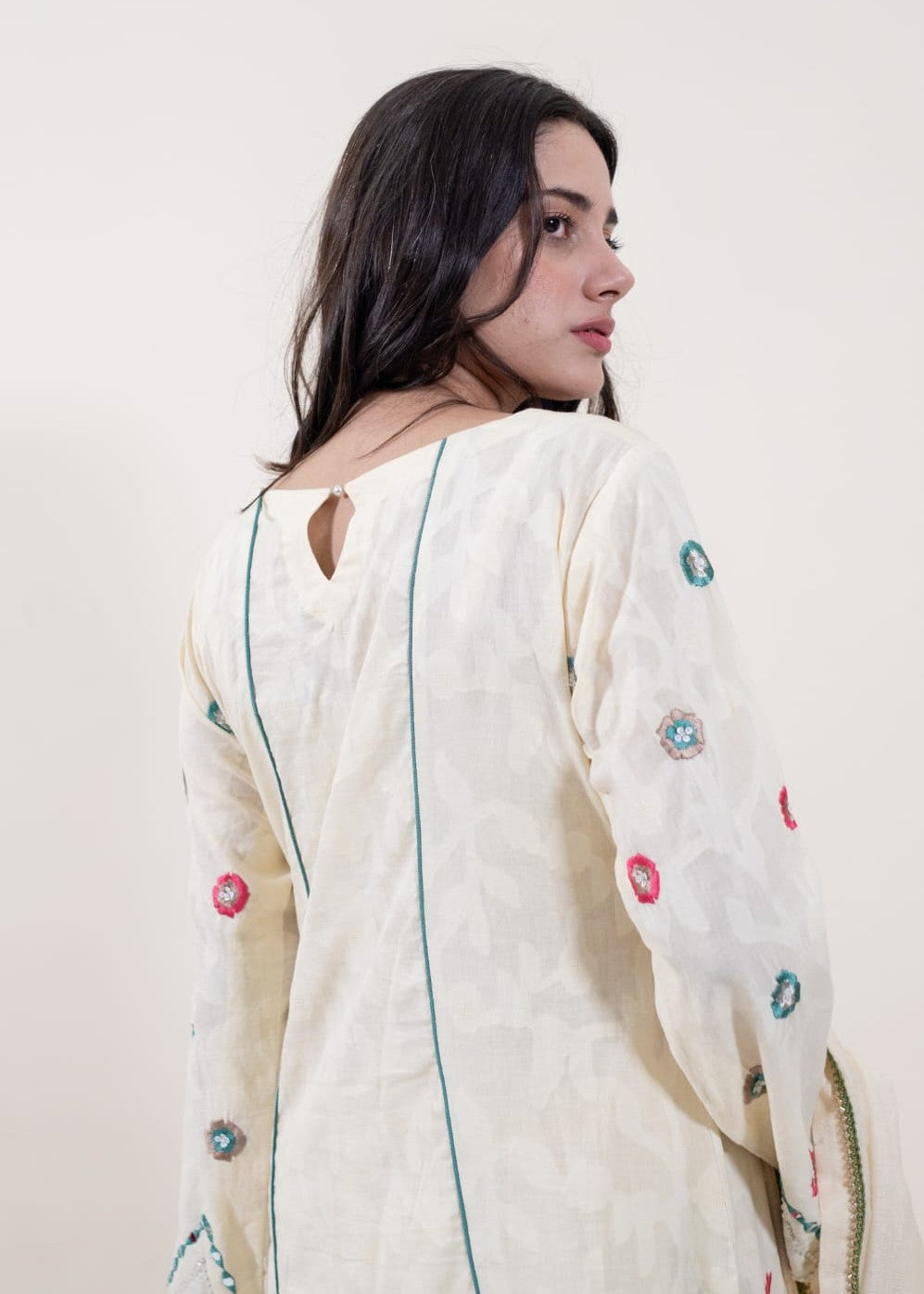 Mahrukh Gul Couture & Rakhtaa Creame Sage/002 Women 3pcs