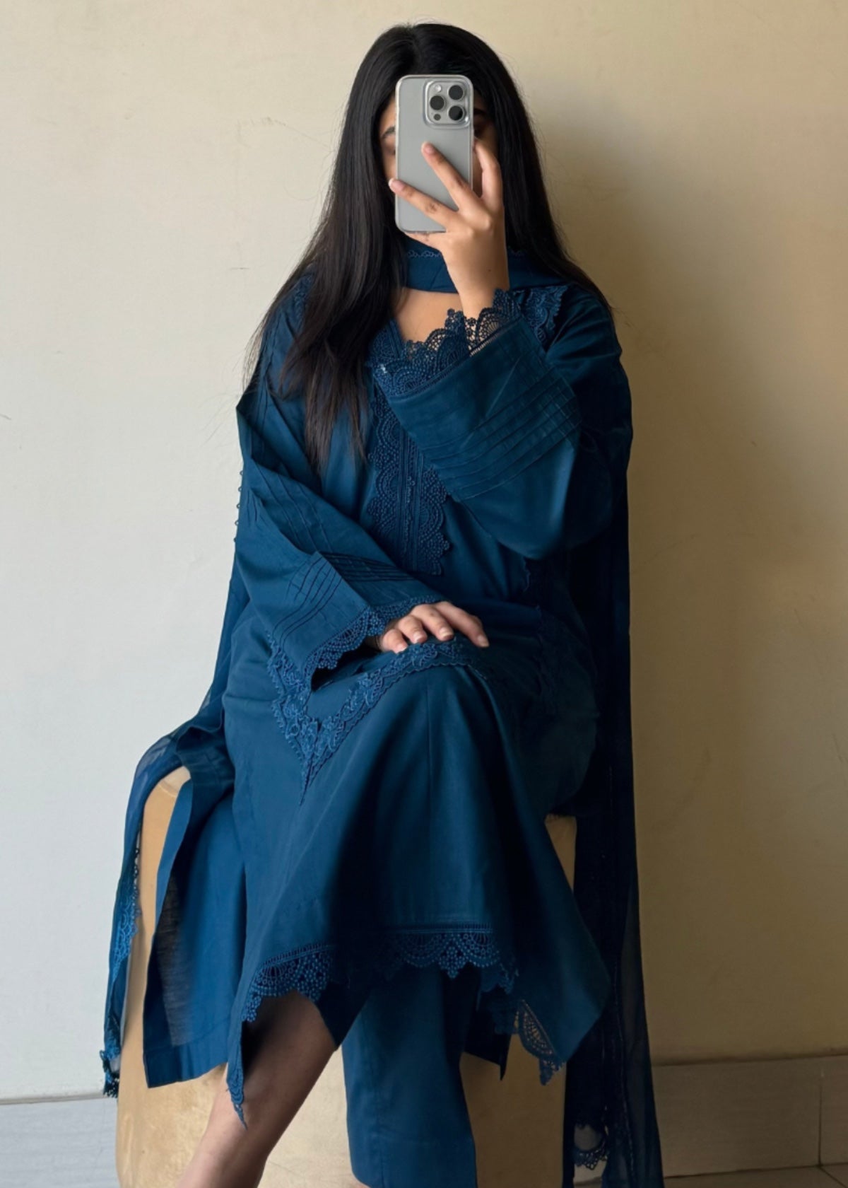 Ayesha B aqua lase work new Women 3pcs