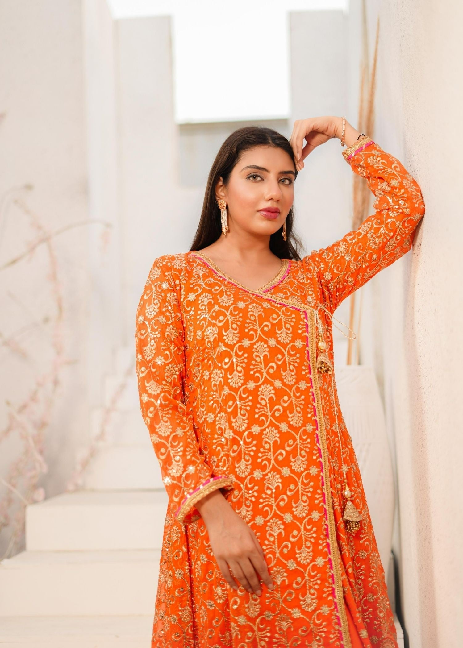 Ayesha Closet Jadoo Orange Women 3pcs