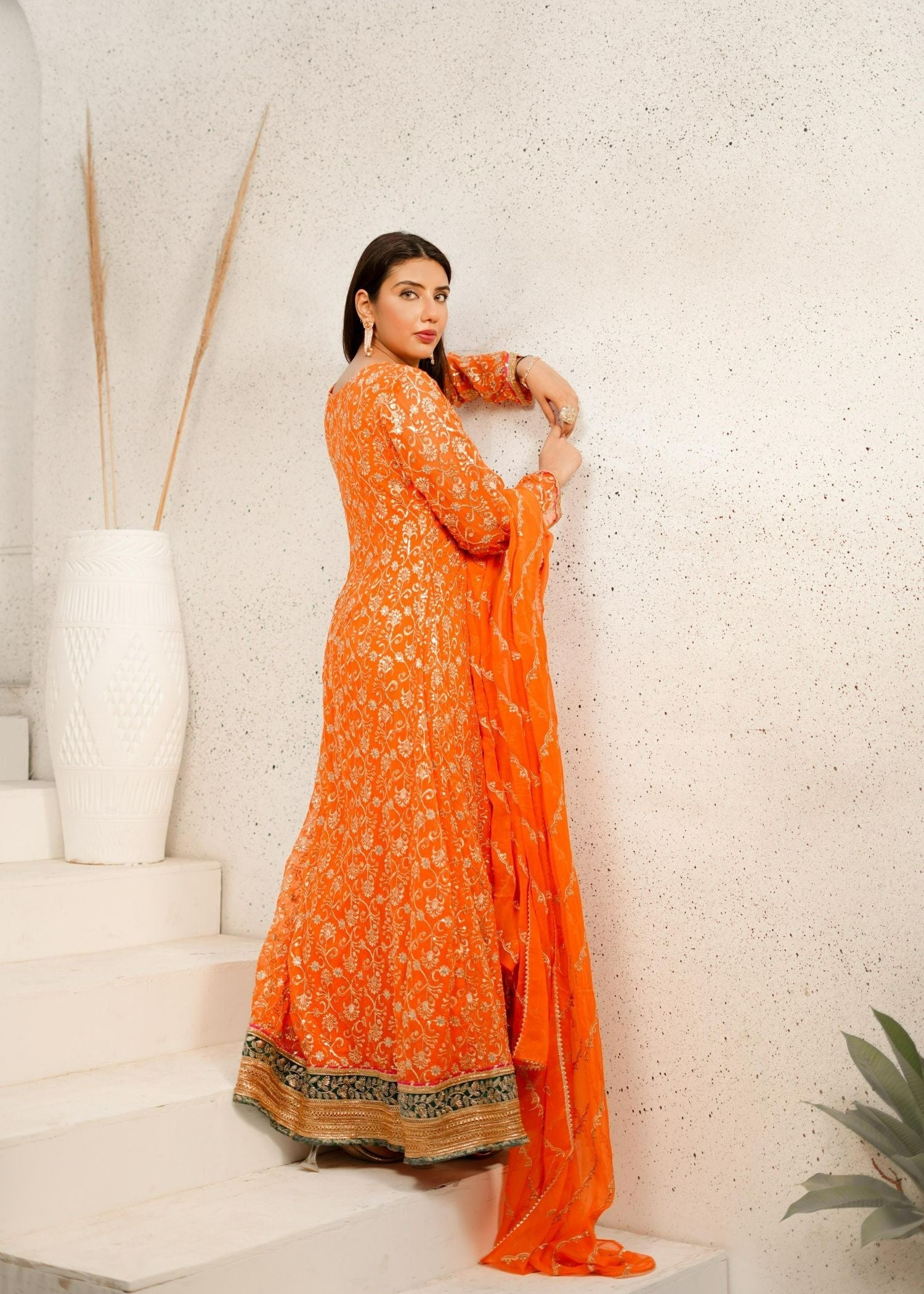 Ayesha Closet Jadoo Orange Women 3pcs