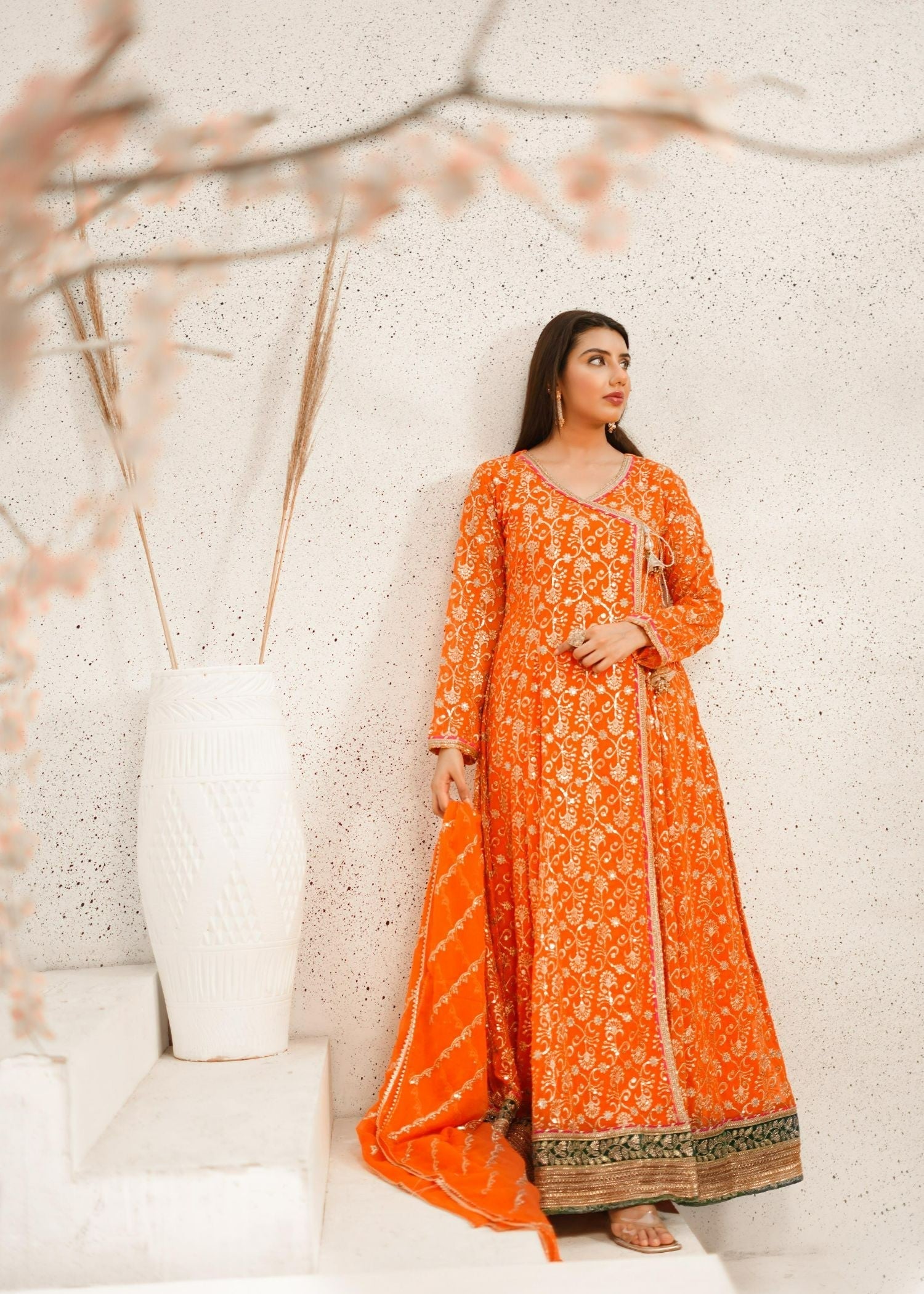 Ayesha Closet Jadoo Orange Women 3pcs