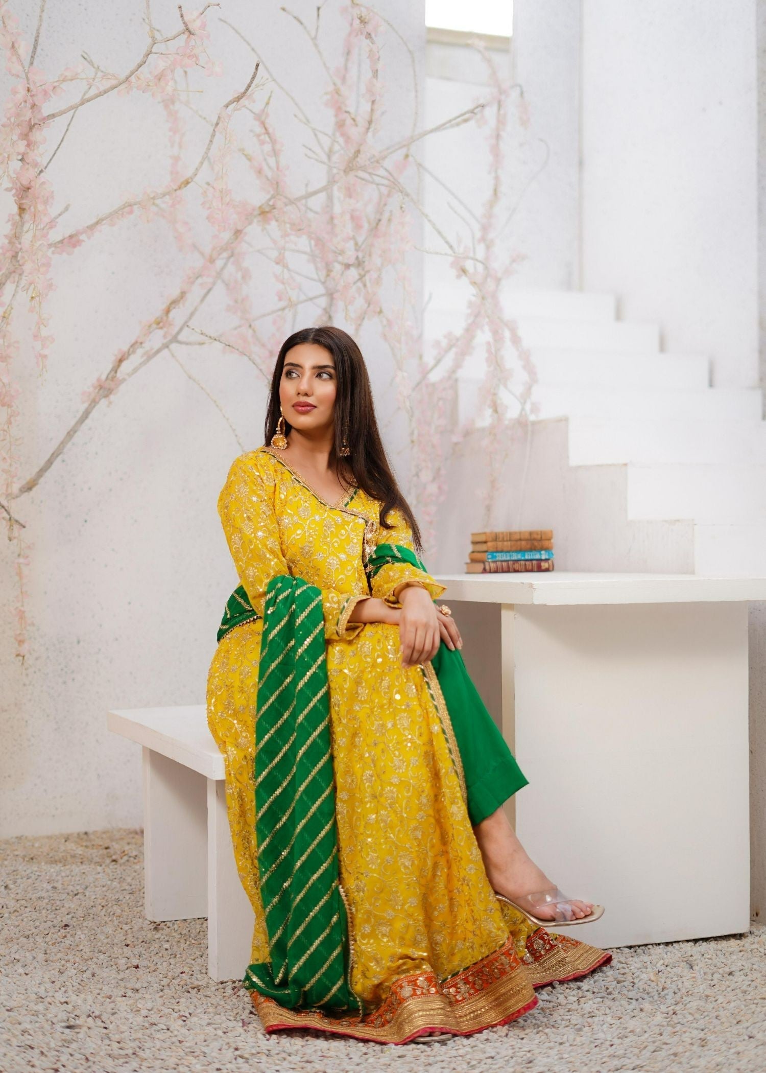 Ayesha Closet Jadoo Yellow Women 3pcs