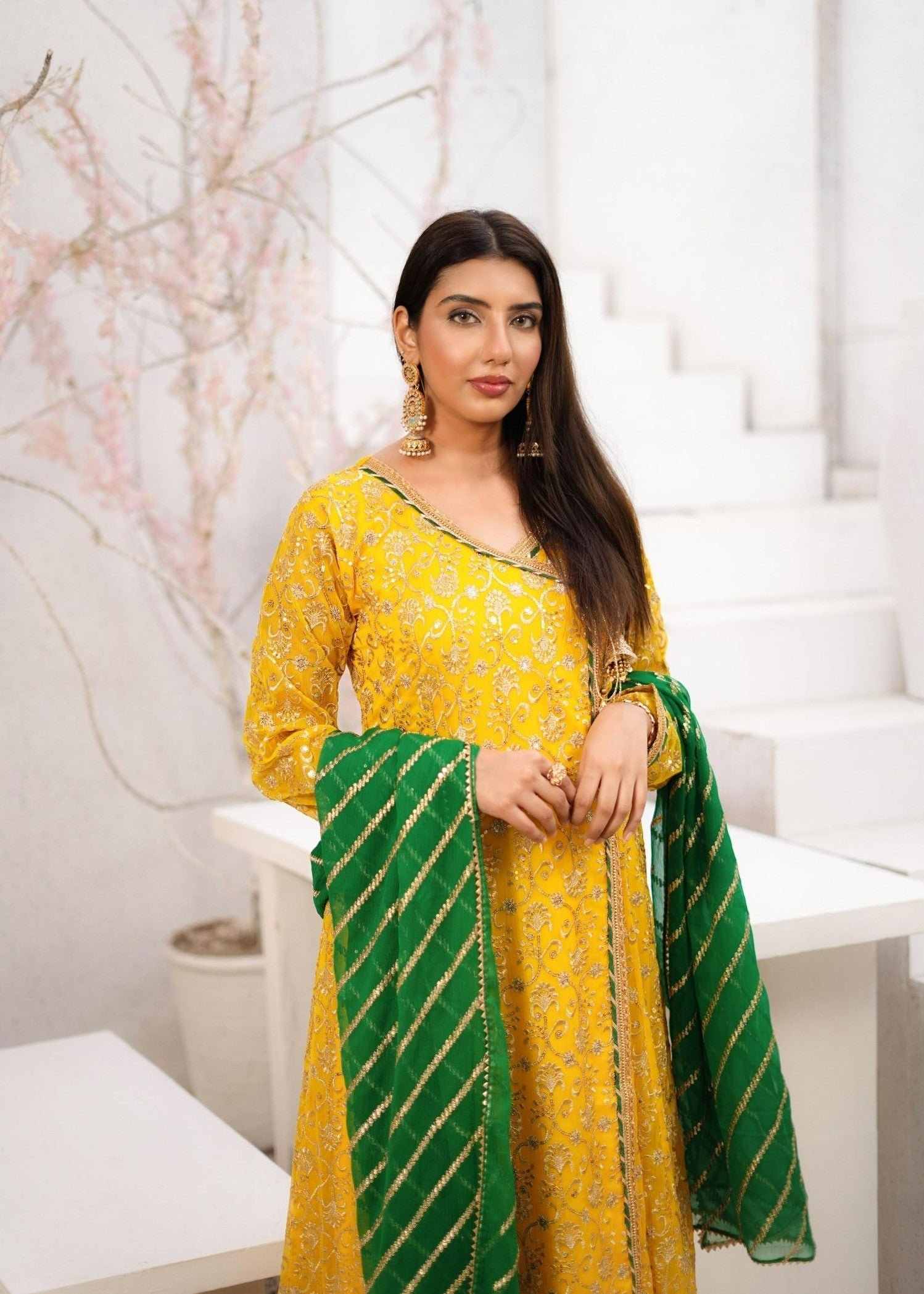 Ayesha Closet Jadoo Yellow Women 3pcs