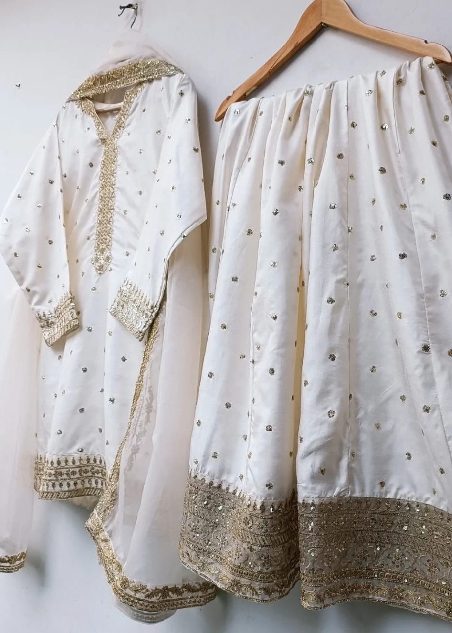 Lubana Store Preet Off white Women 3pcs