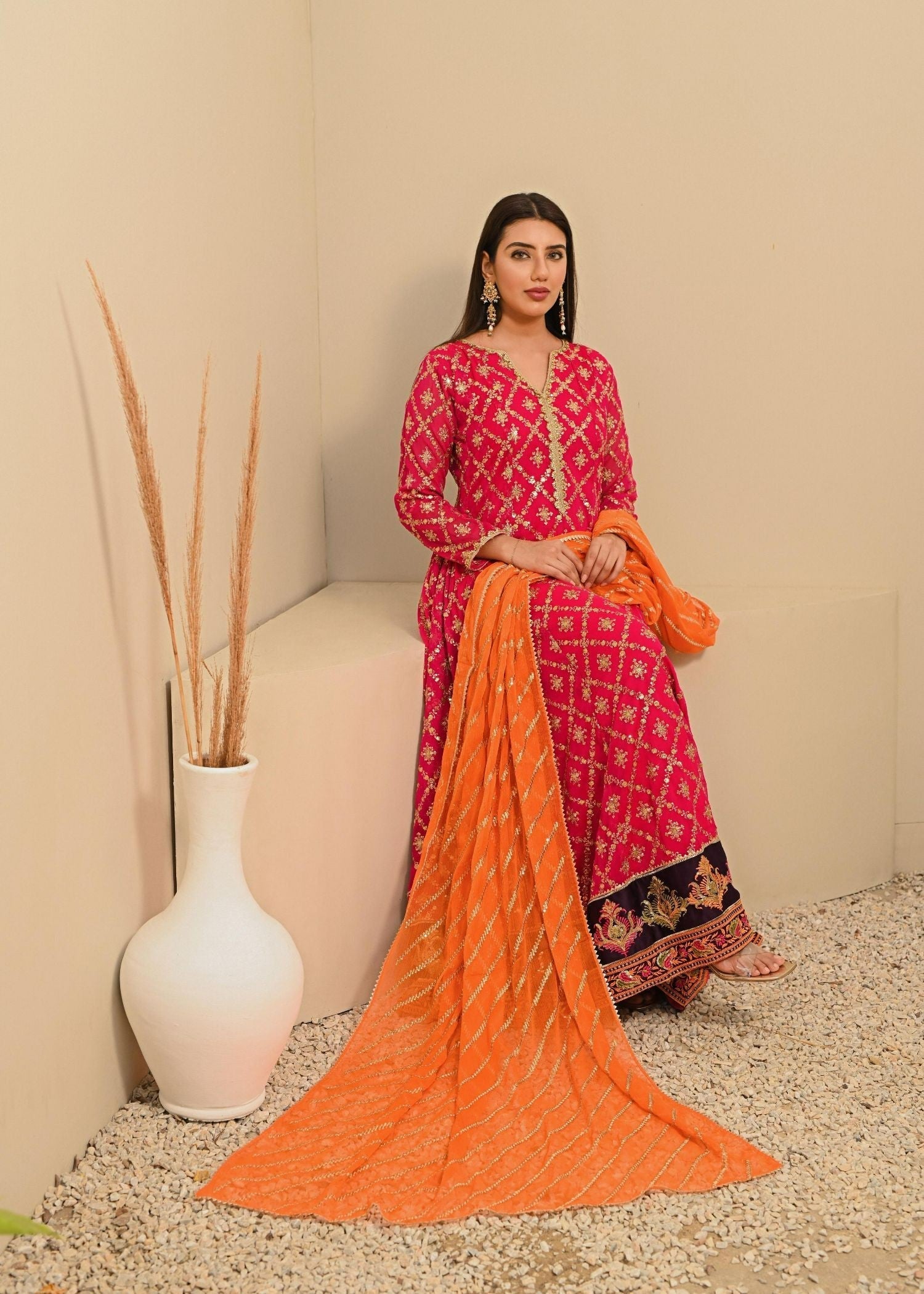 Ayesha Closet Malikaa Pink Women 3pcs