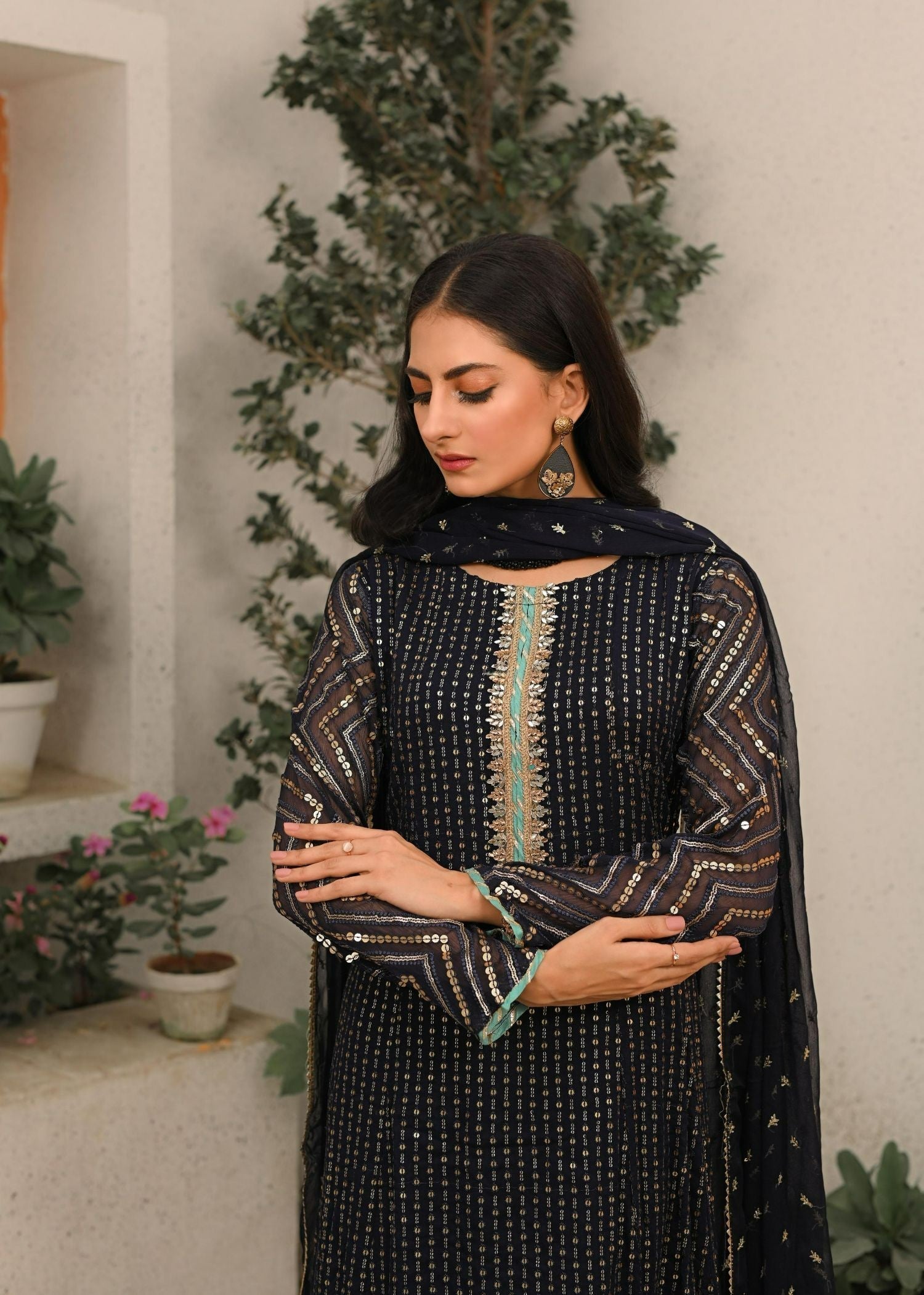 Ayesha Closet Sabiha Black Women 3pcs