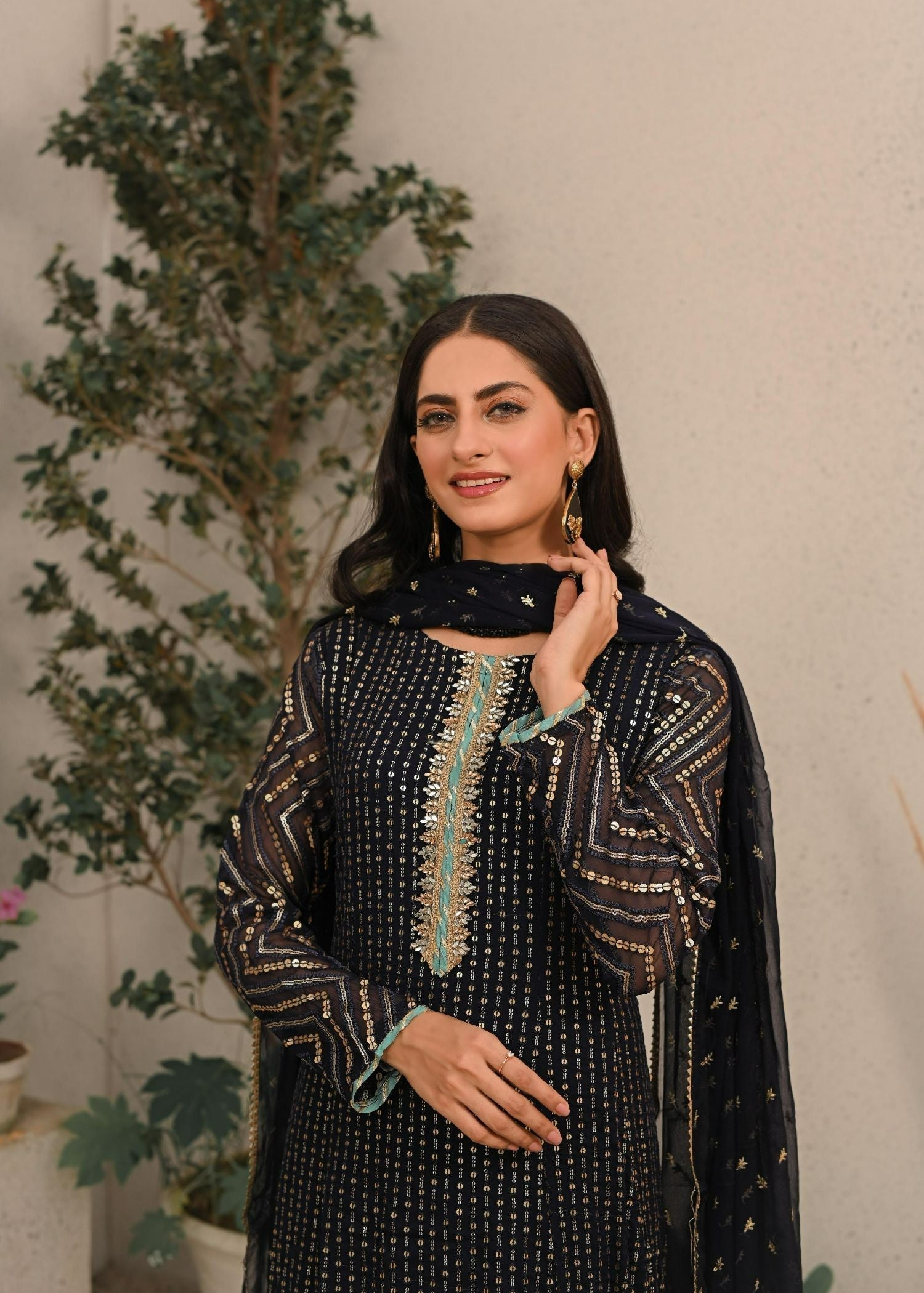 Ayesha Closet Sabiha Black Women 3pcs