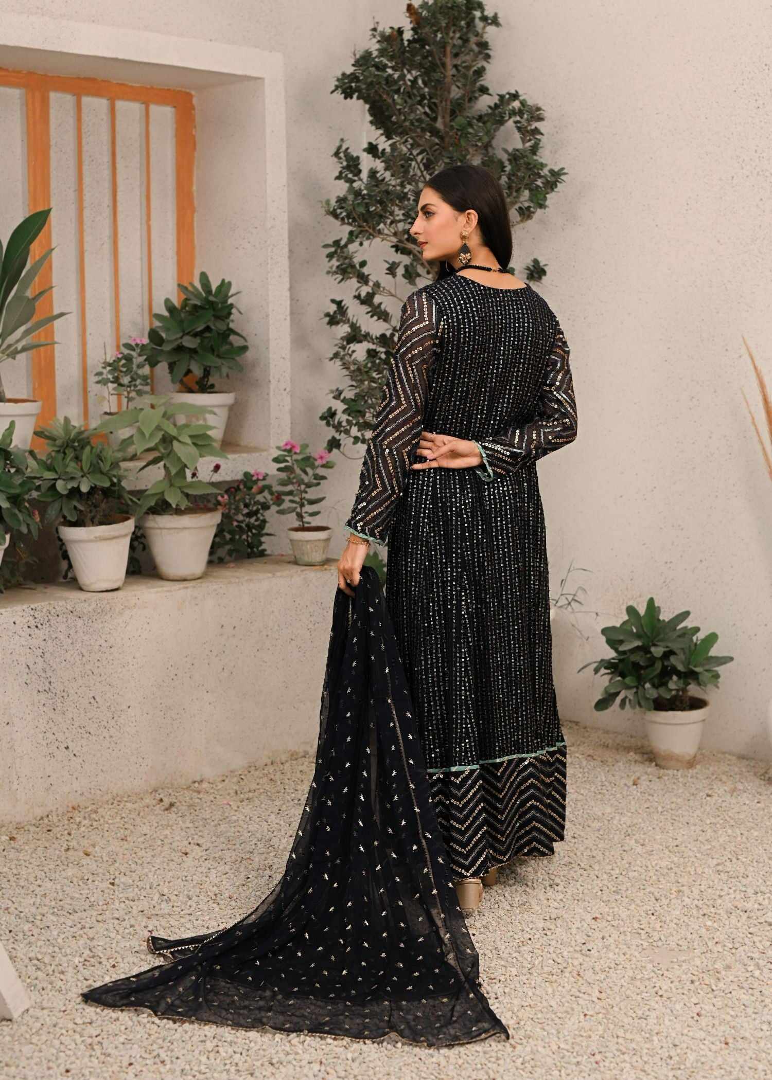 Ayesha Closet Sabiha Black Women 3pcs