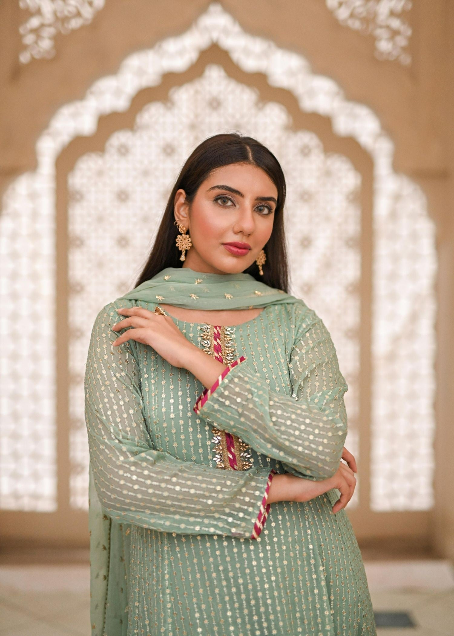 Ayesha Closet Sabiha Pastel Green Women 3pcs