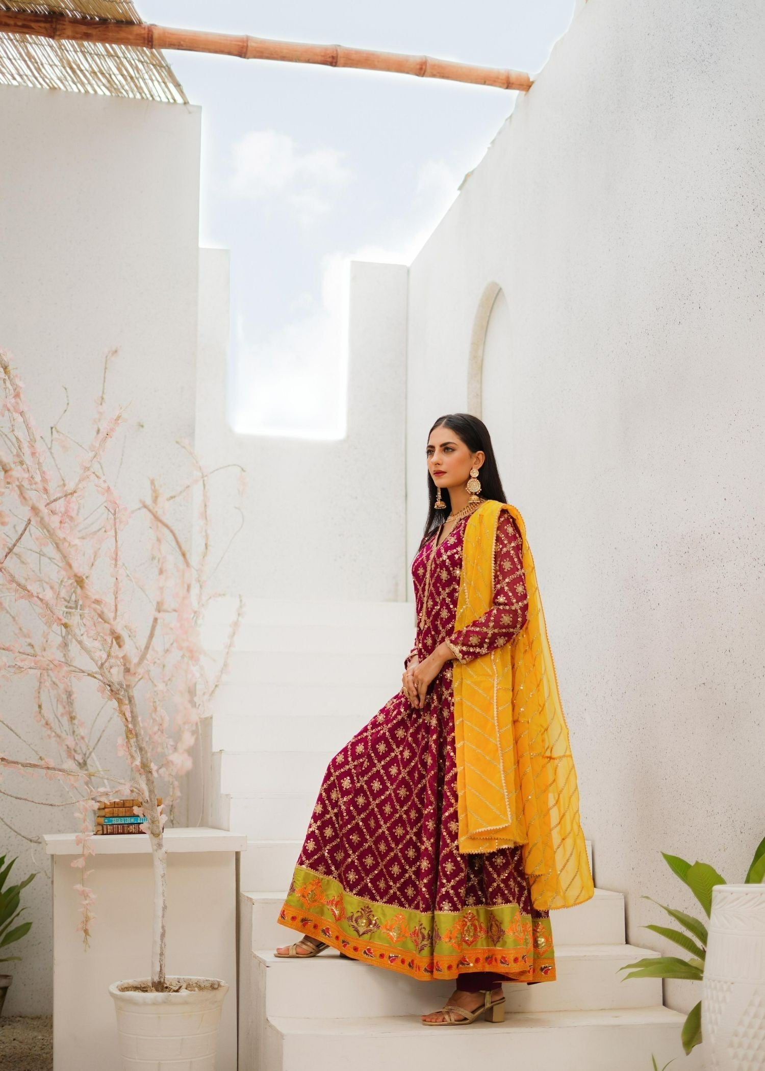 Ayesha Closet Malikaa Magenta Women 3pcs