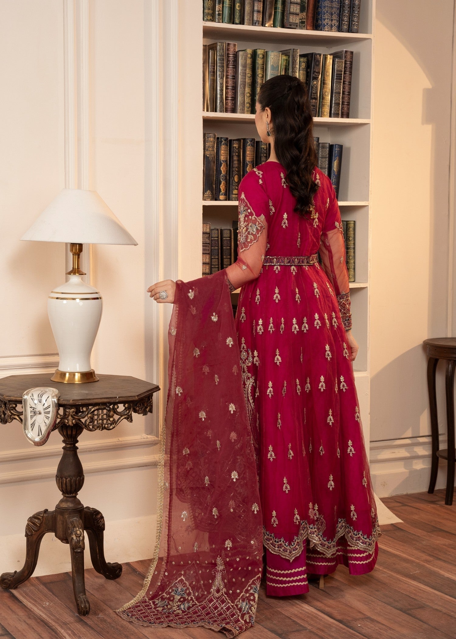 Zebaye Zardozi US 586 angar red(SB) Women 3pcs