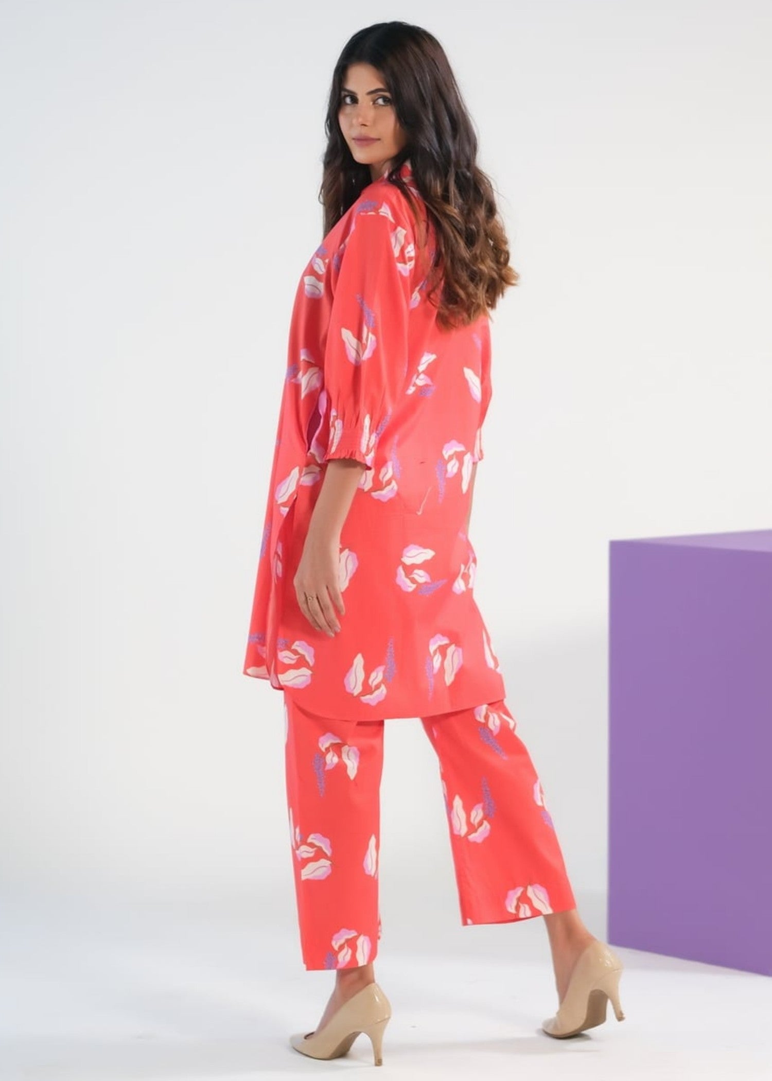 Sprinkles Bean Red Lavender Cambric Women 2pcs