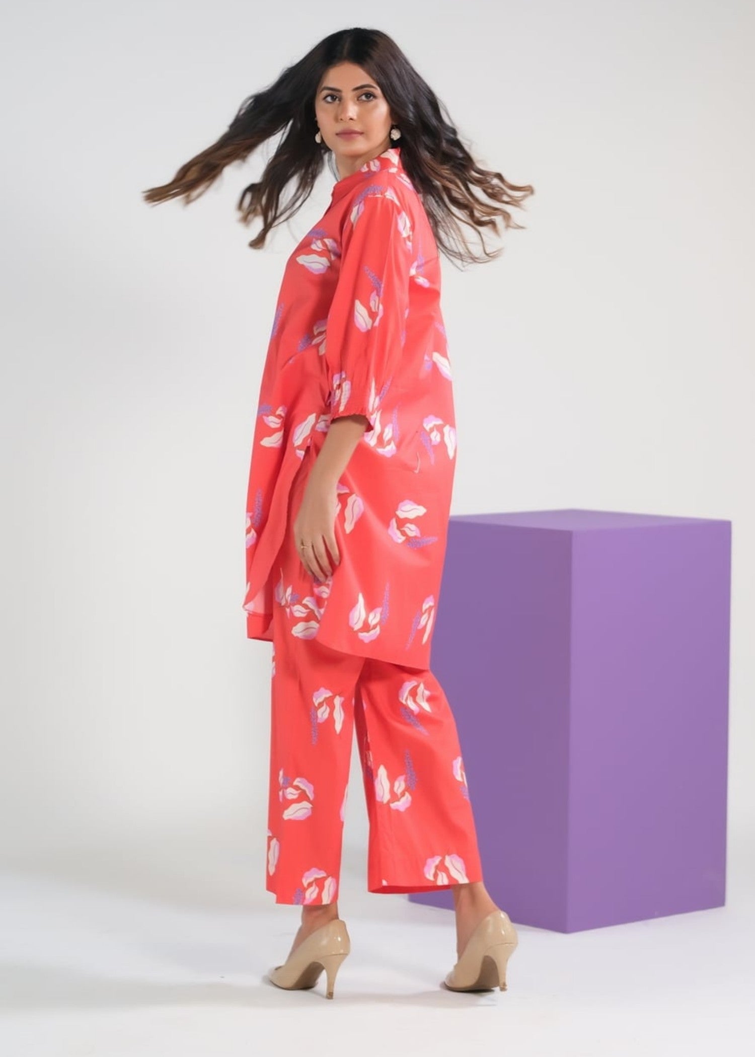 Sprinkles Bean Red Lavender Cambric Women 2pcs