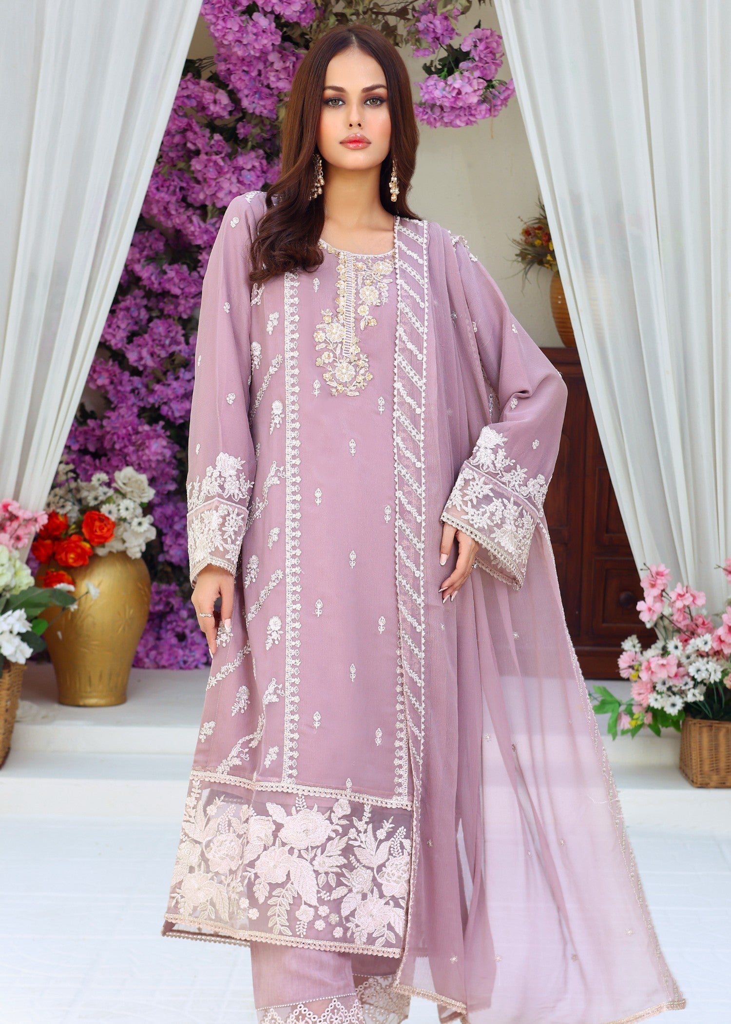Polawn PD 23 402 DASTAAN FORMAL PRET CHIFFON COLLECTION Women 3pcs