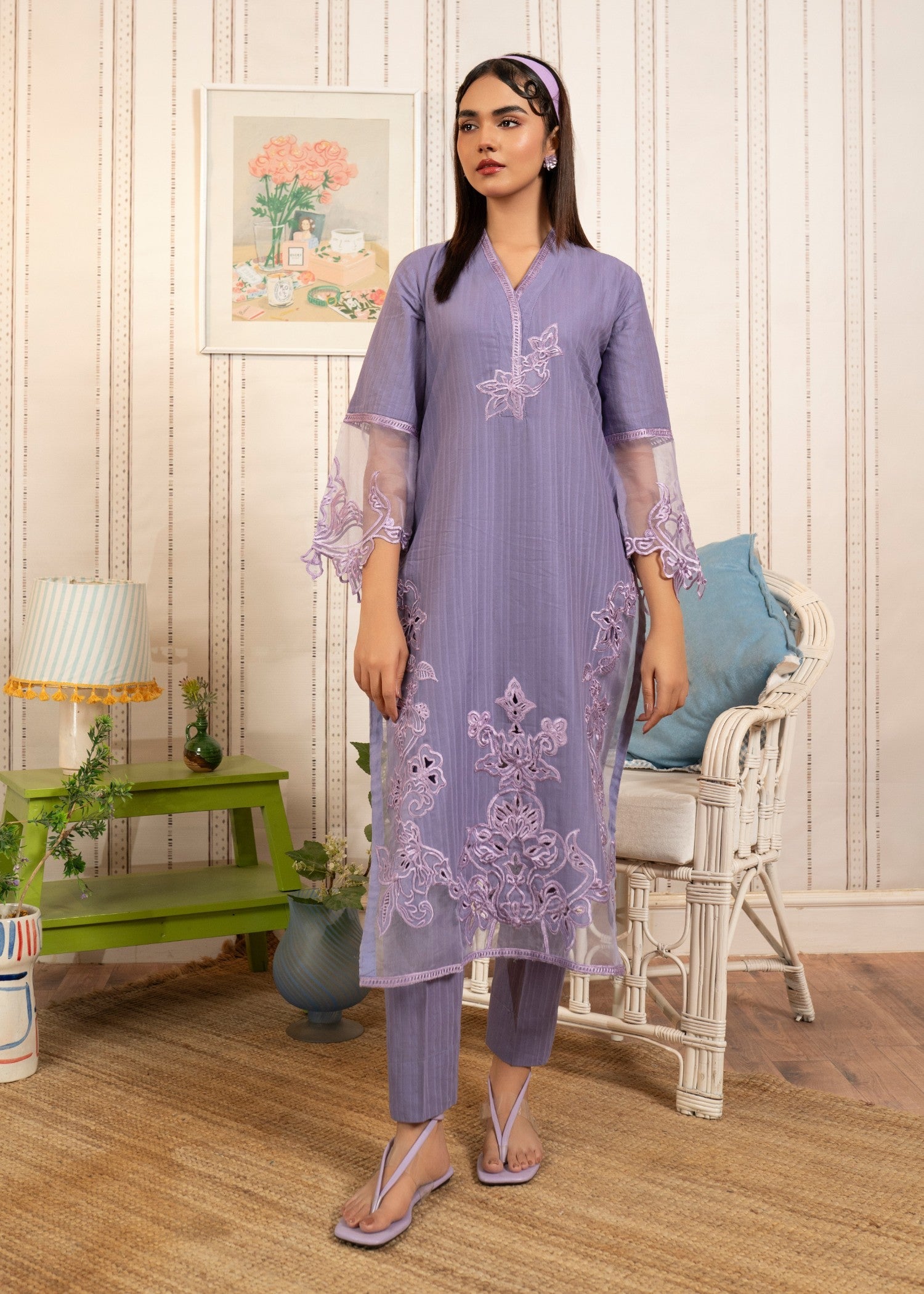 Sahibas By Mirza Estilo Purple Women 2pcs
