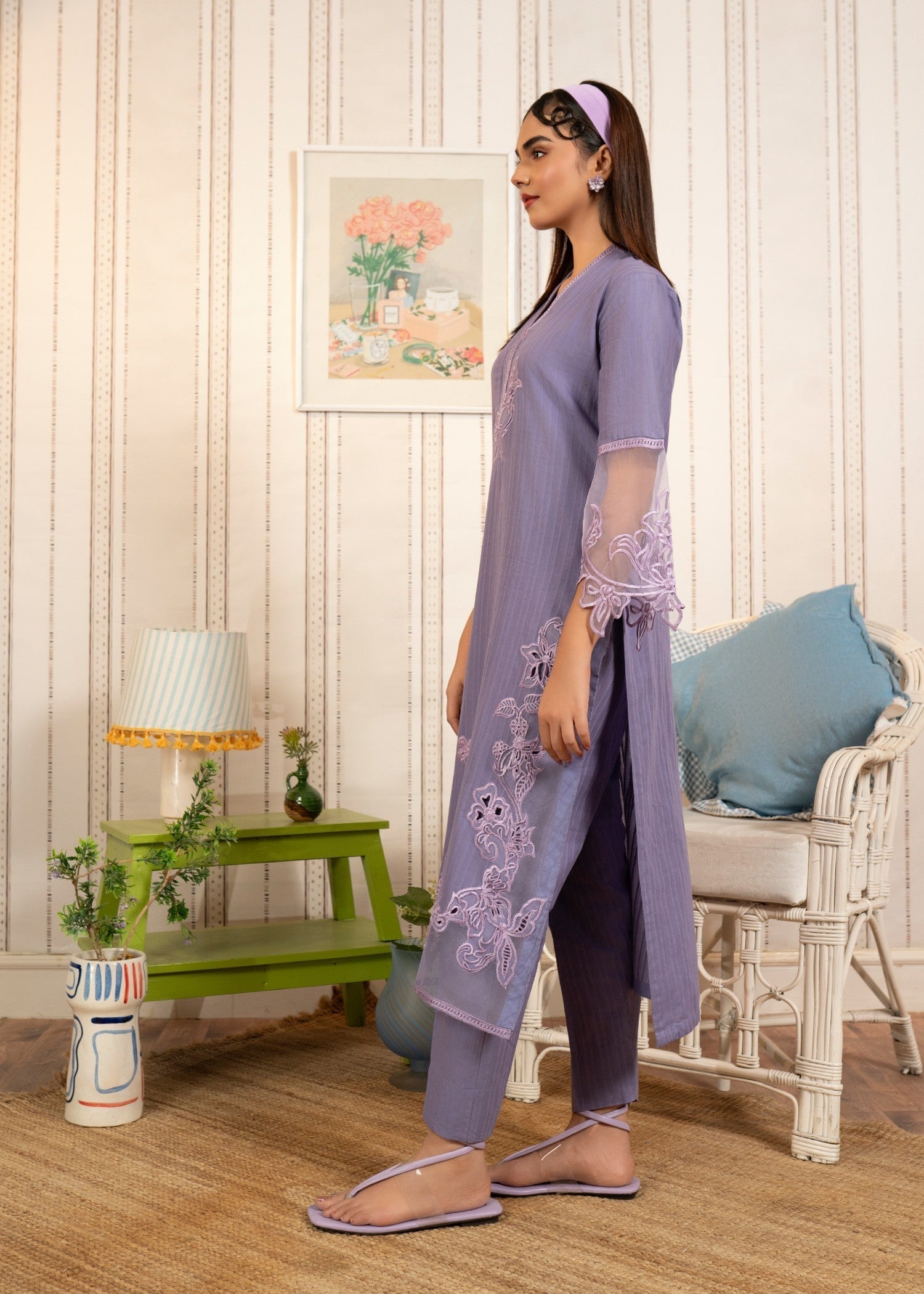 Sahibas By Mirza Estilo Purple Women 2pcs
