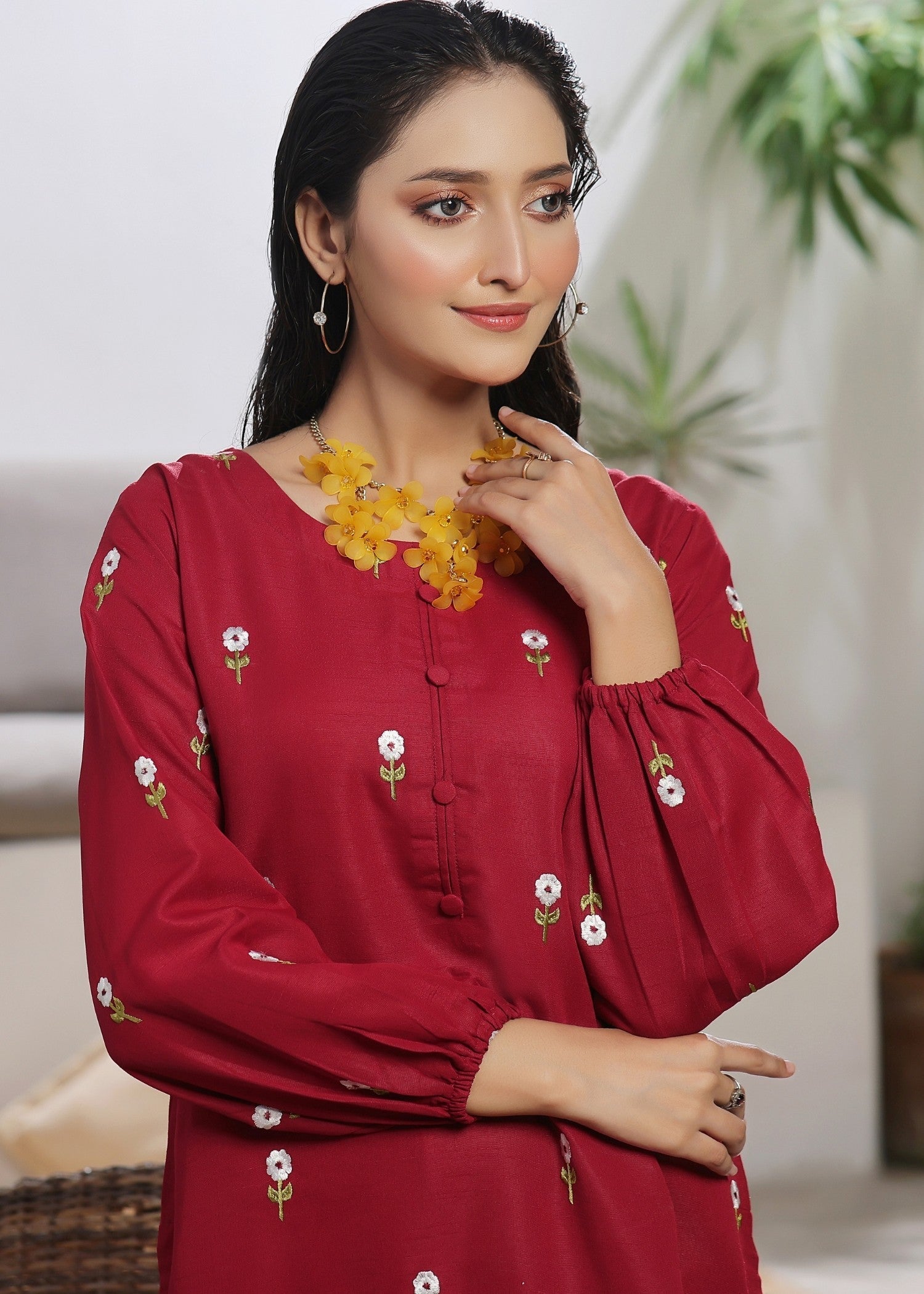 Abaan Zohan Akkas Maroon Women 2pcs