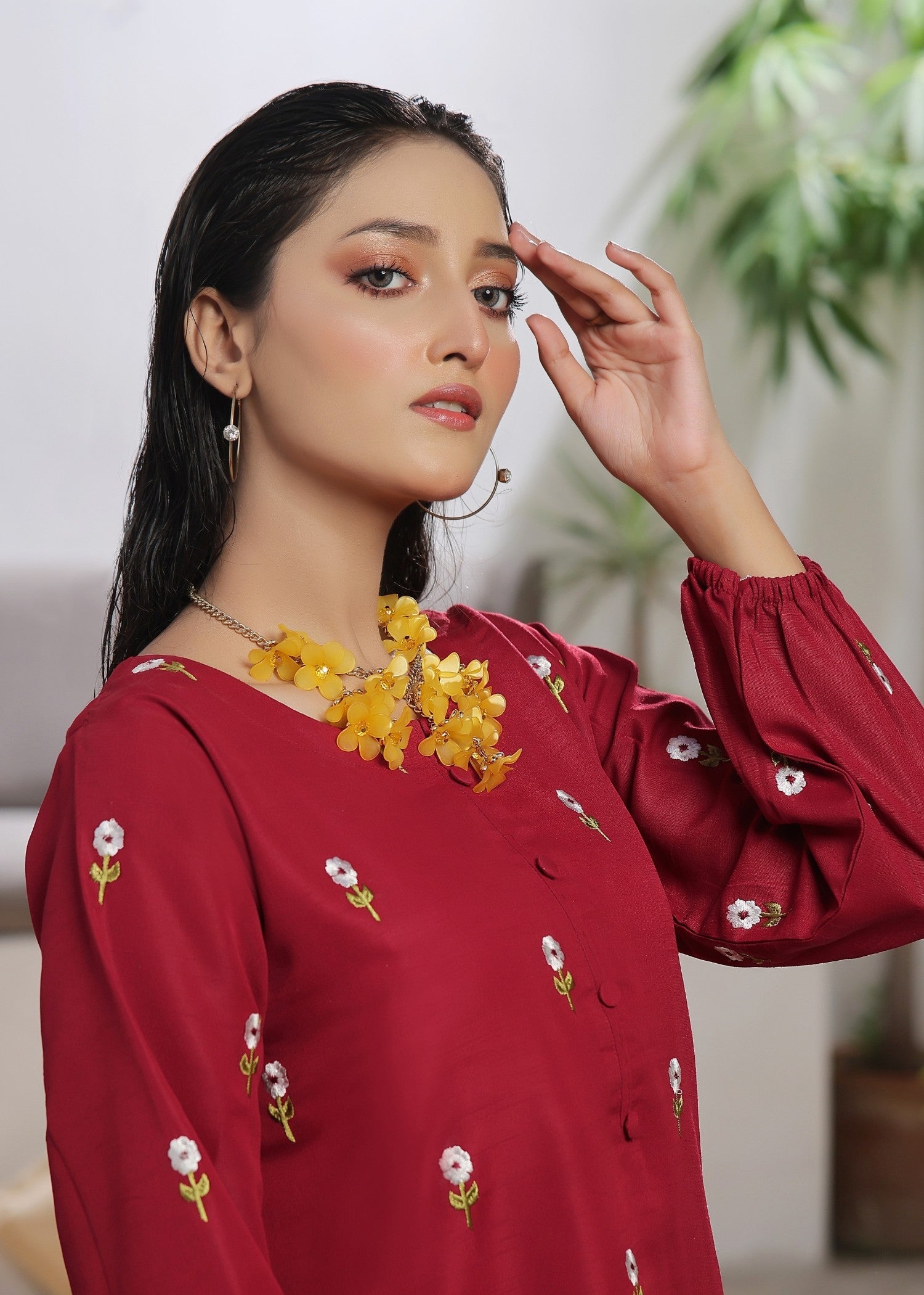 Abaan Zohan Akkas Maroon Women 2pcs