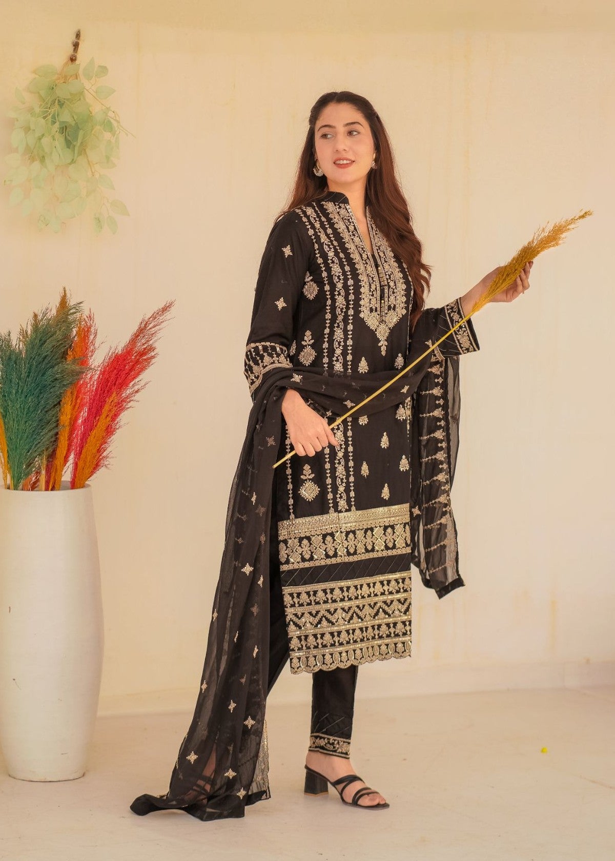 Al-Harir Apparel Royal Black Women 3pcs