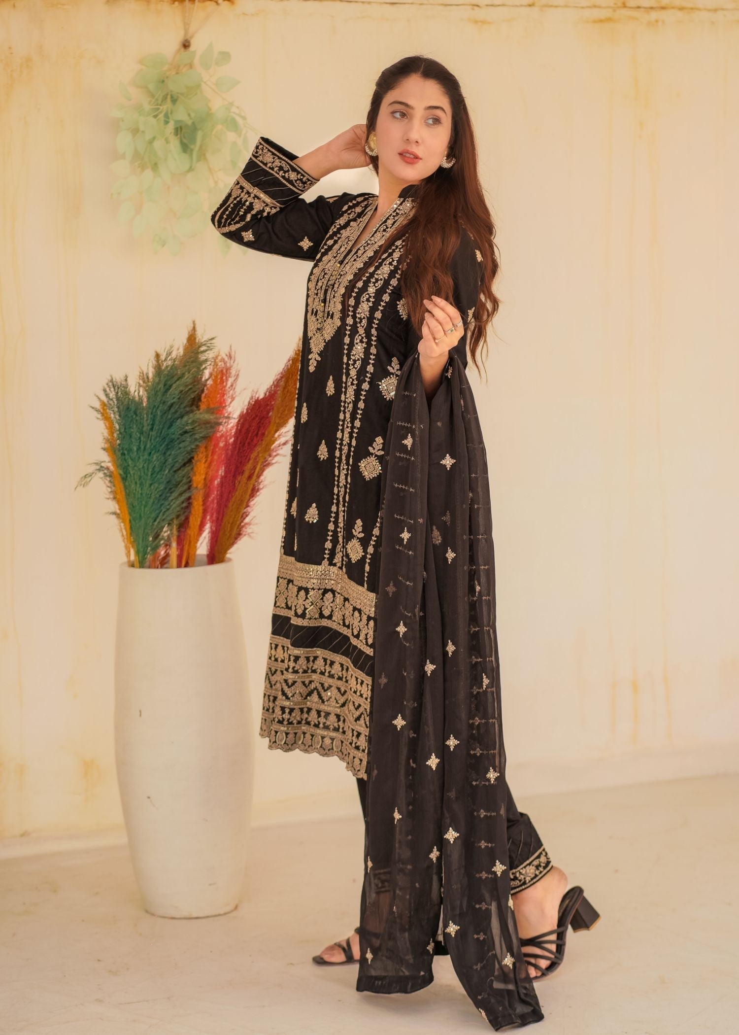 Al-Harir Apparel Royal Black Women 3pcs