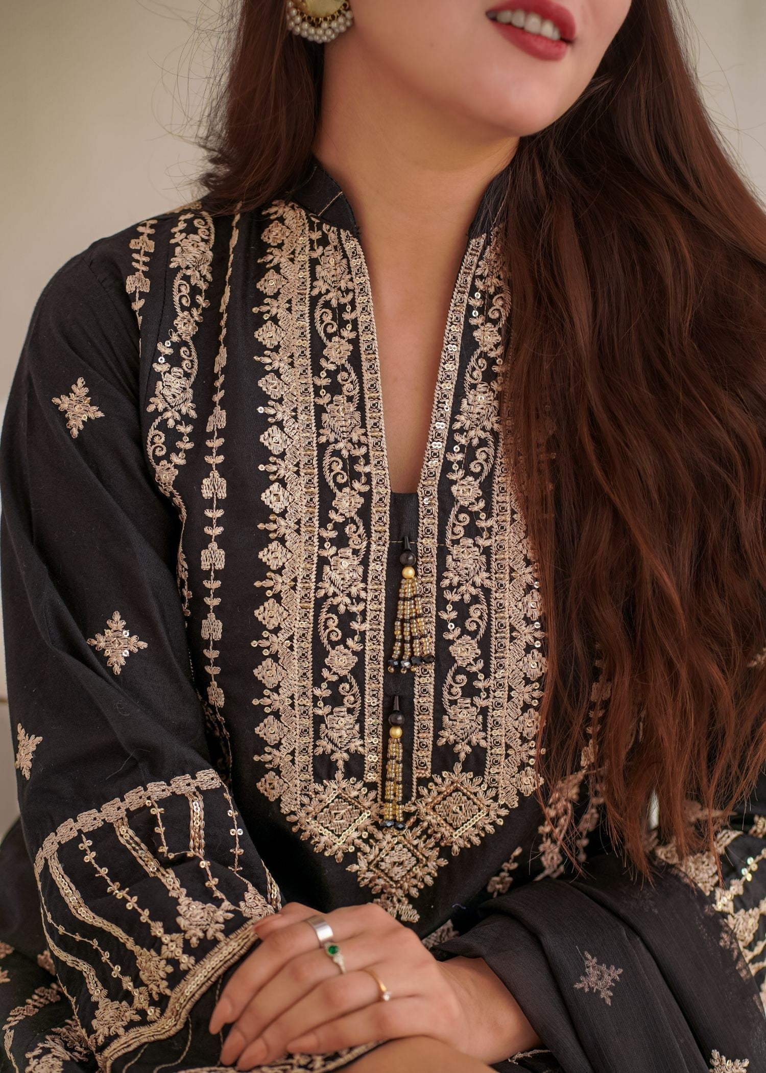 Al-Harir Apparel Royal Black Women 3pcs